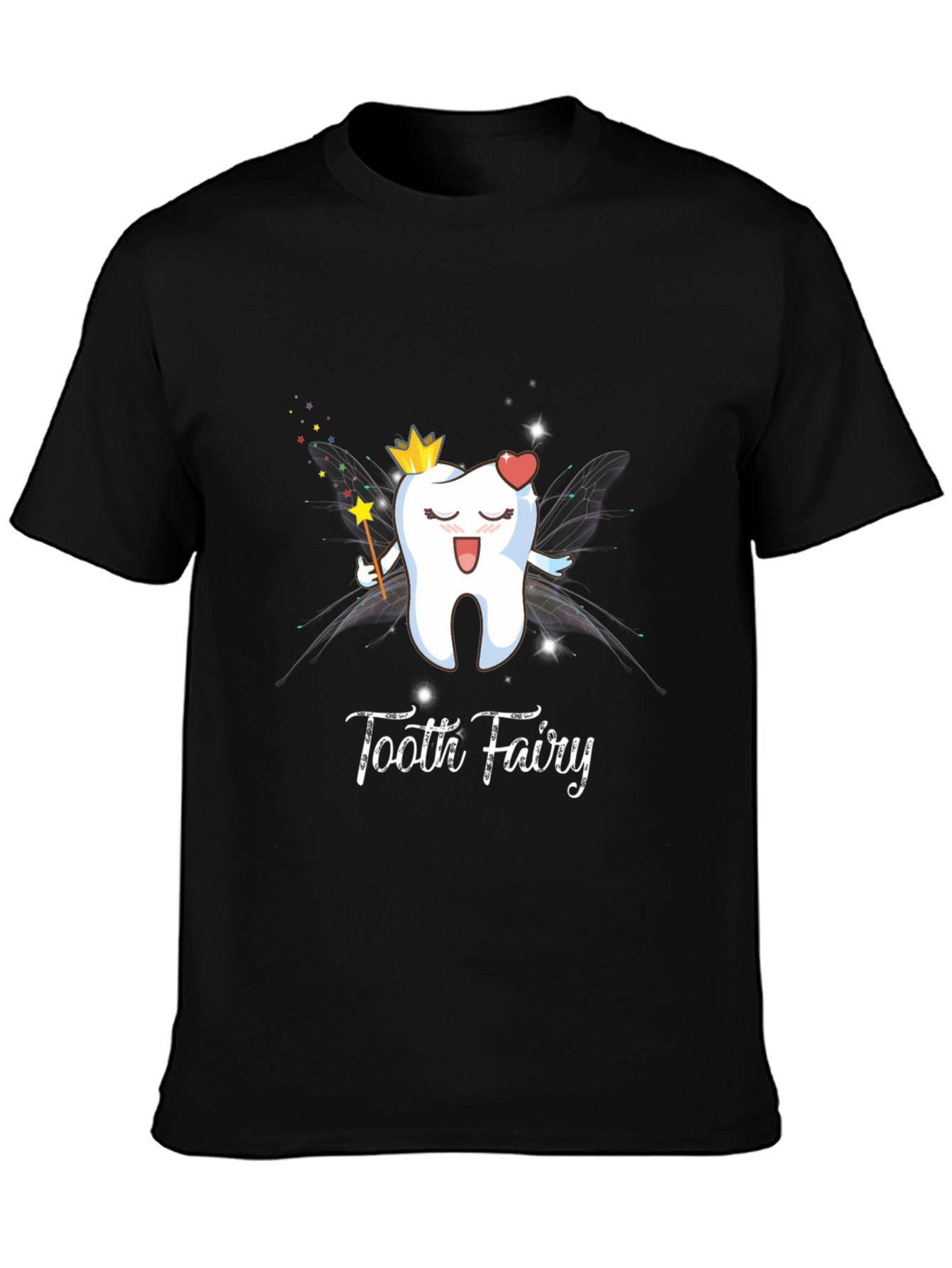 Tooth Fairy Graphic Tee - Black Cotton T-Shirt