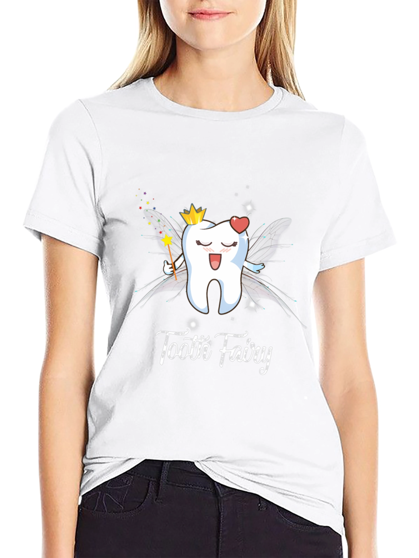 Tooth Fairy Graphic Tee - Black Cotton T-Shirt