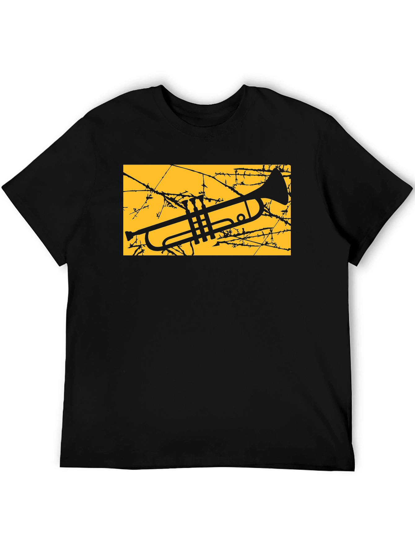 Trumpet Graphic T-Shirt - Black