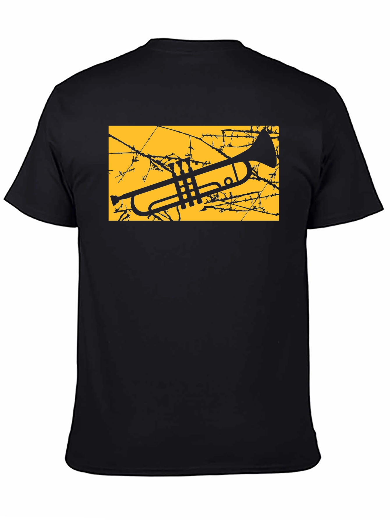 Trumpet Graphic T-Shirt - Black