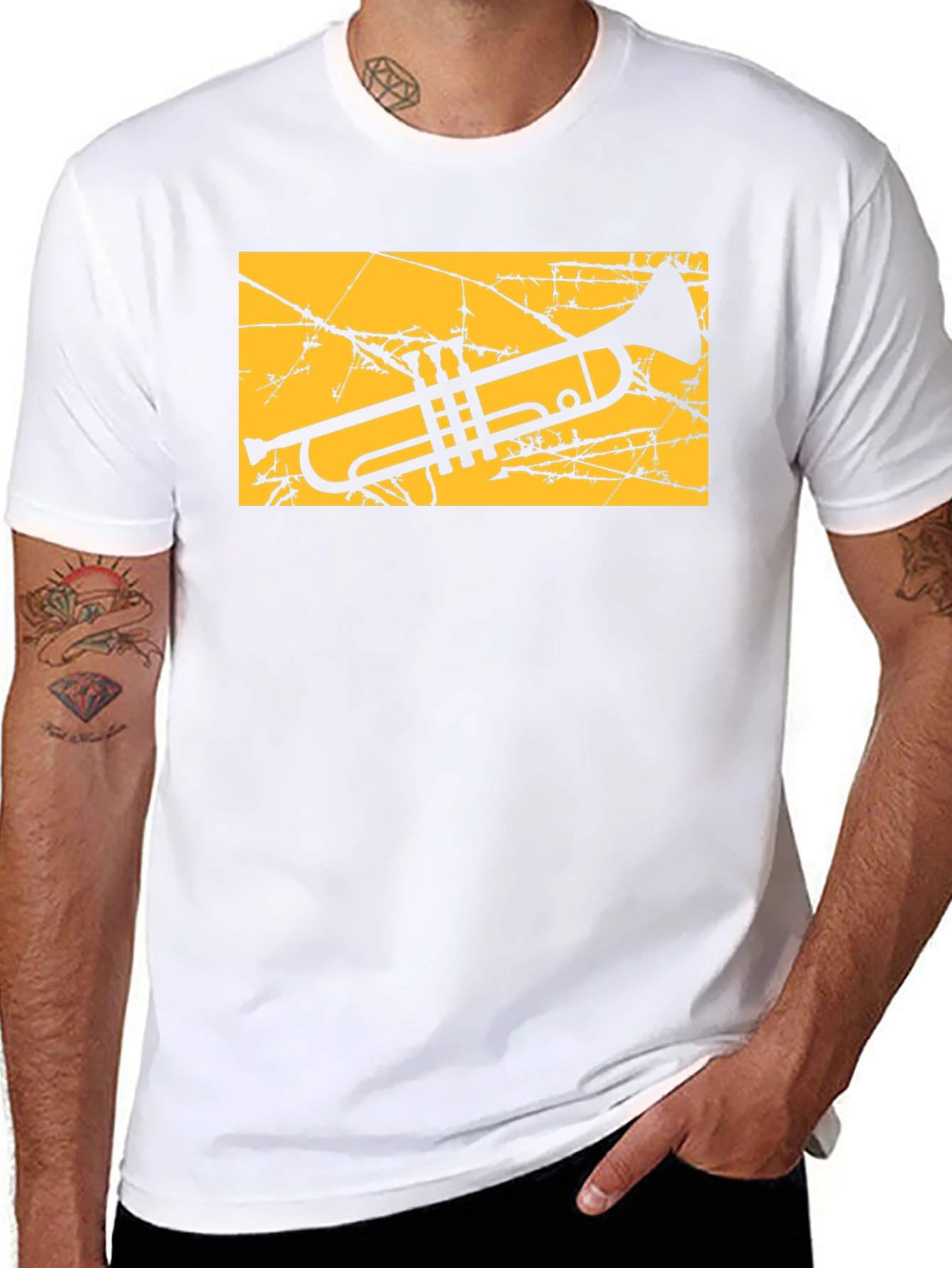 Trumpet Graphic T-Shirt - Black