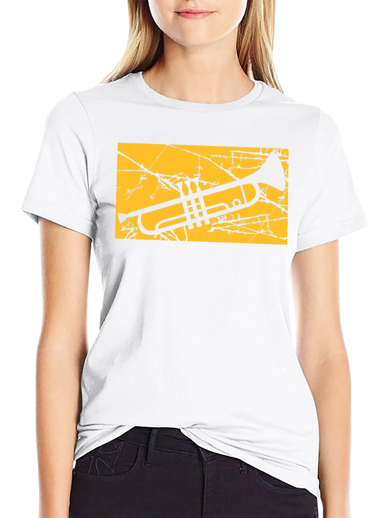 Trumpet Graphic T-Shirt - Black