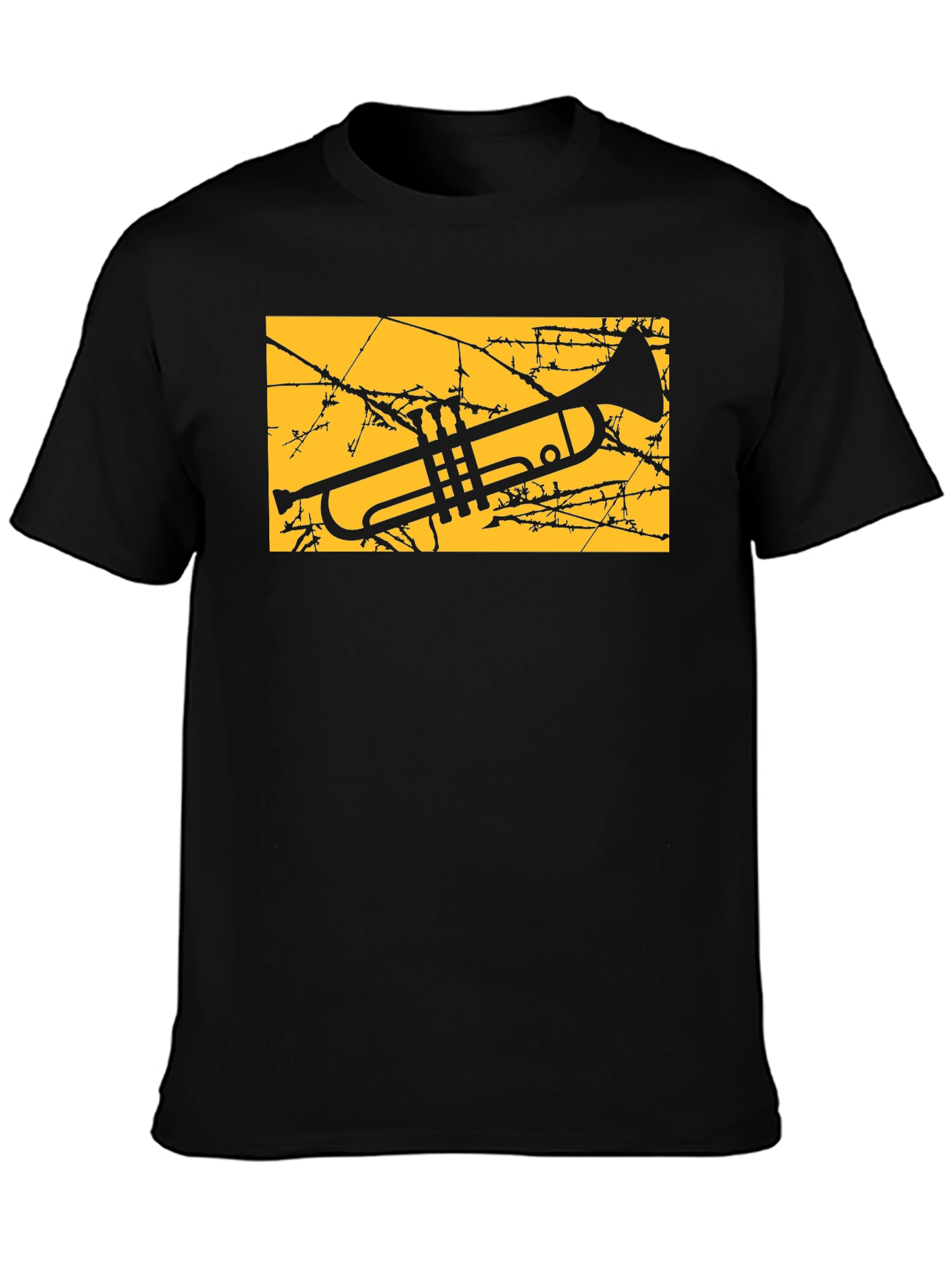 Trumpet Graphic T-Shirt - Black