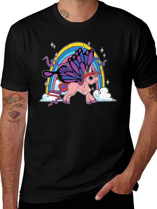 Unicorn Rainbow T-Shirt - Magical Butterfly Wings