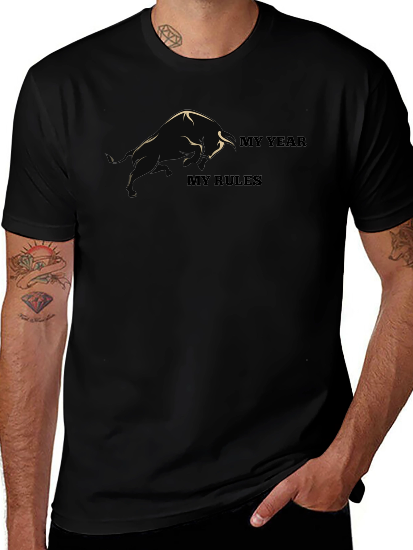 Bull Graphic Tee - My Year My Rules