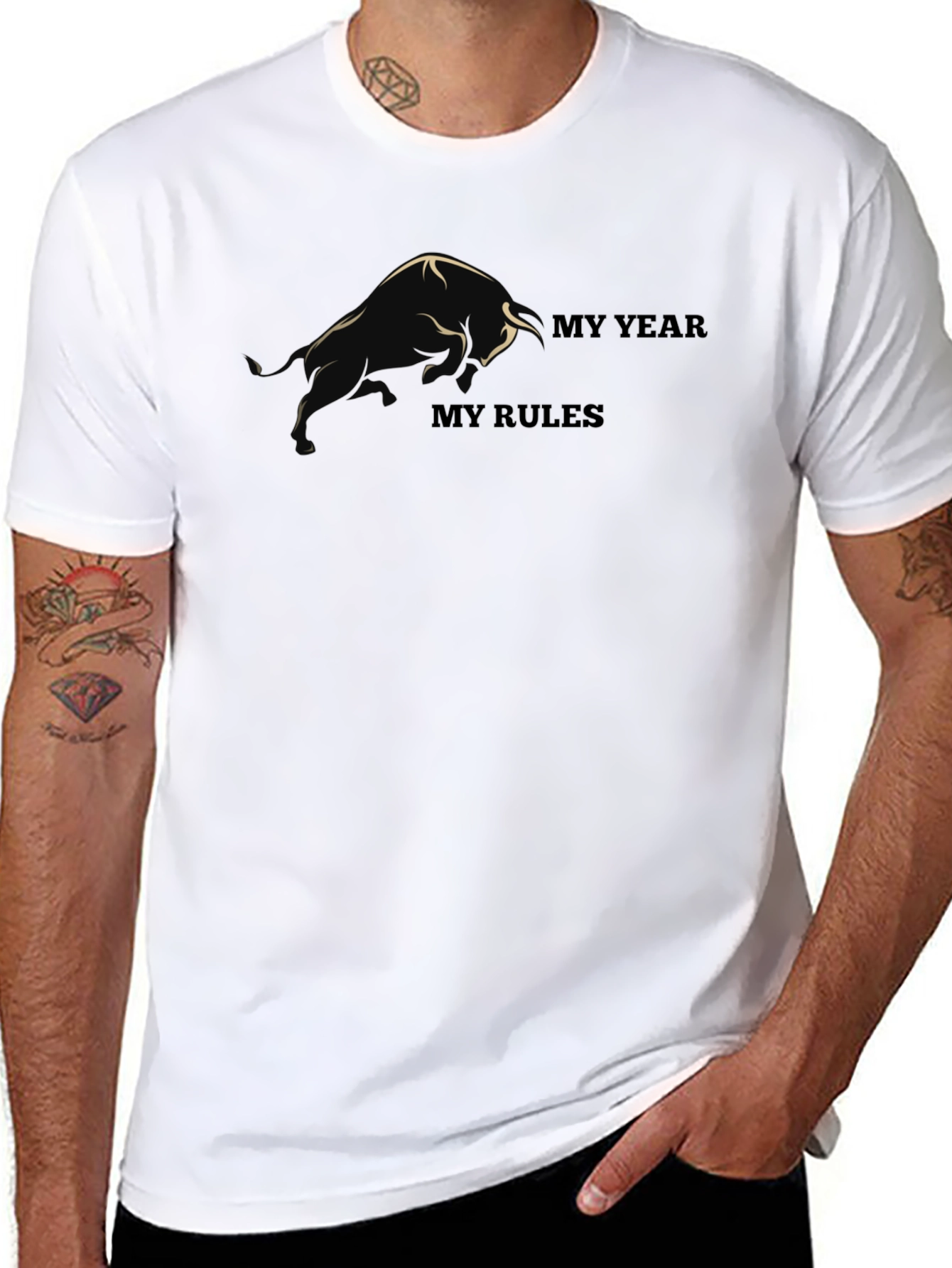 Bull Graphic Tee - My Year My Rules