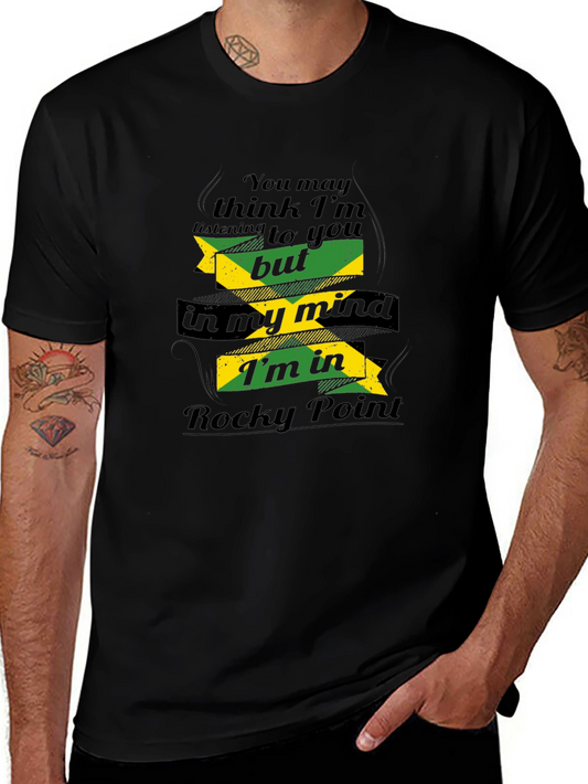 Rocky Point Mind T-Shirt - Jamaican Colors