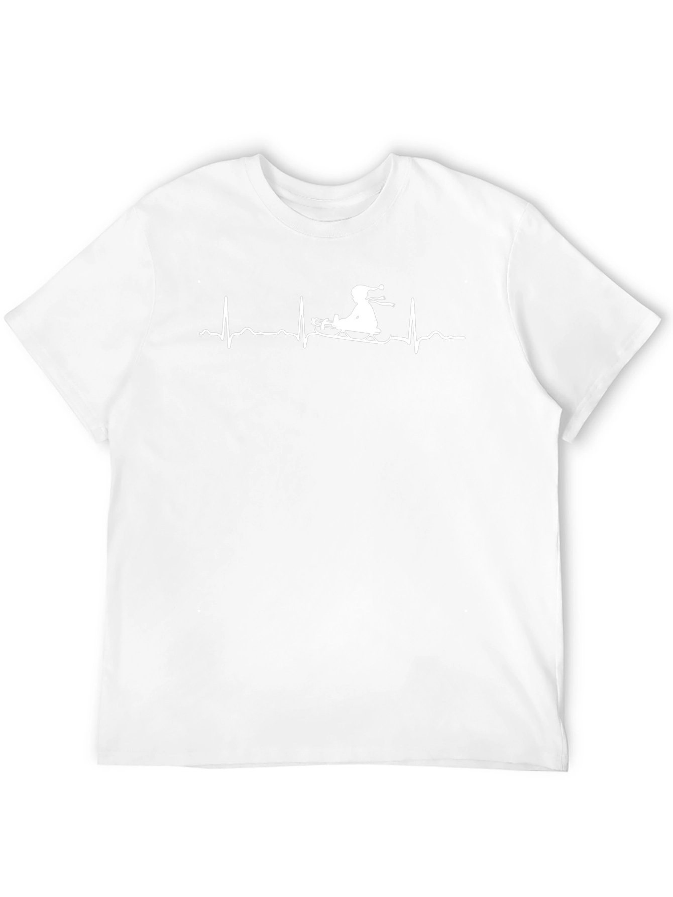 Sledding Heartbeat T-Shirt - Black