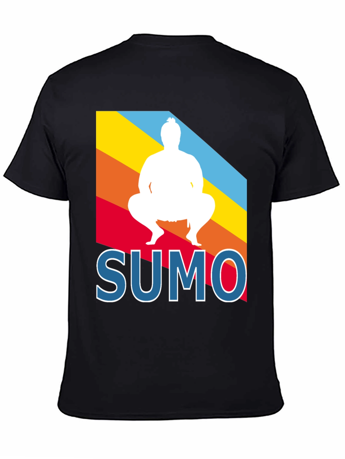 Sumo Wrestler Graphic Tee - Retro Style Mens T-Shirt