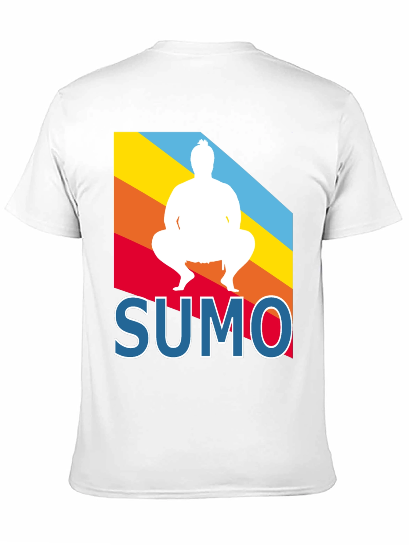 Sumo Wrestler Graphic Tee - Retro Style Mens T-Shirt