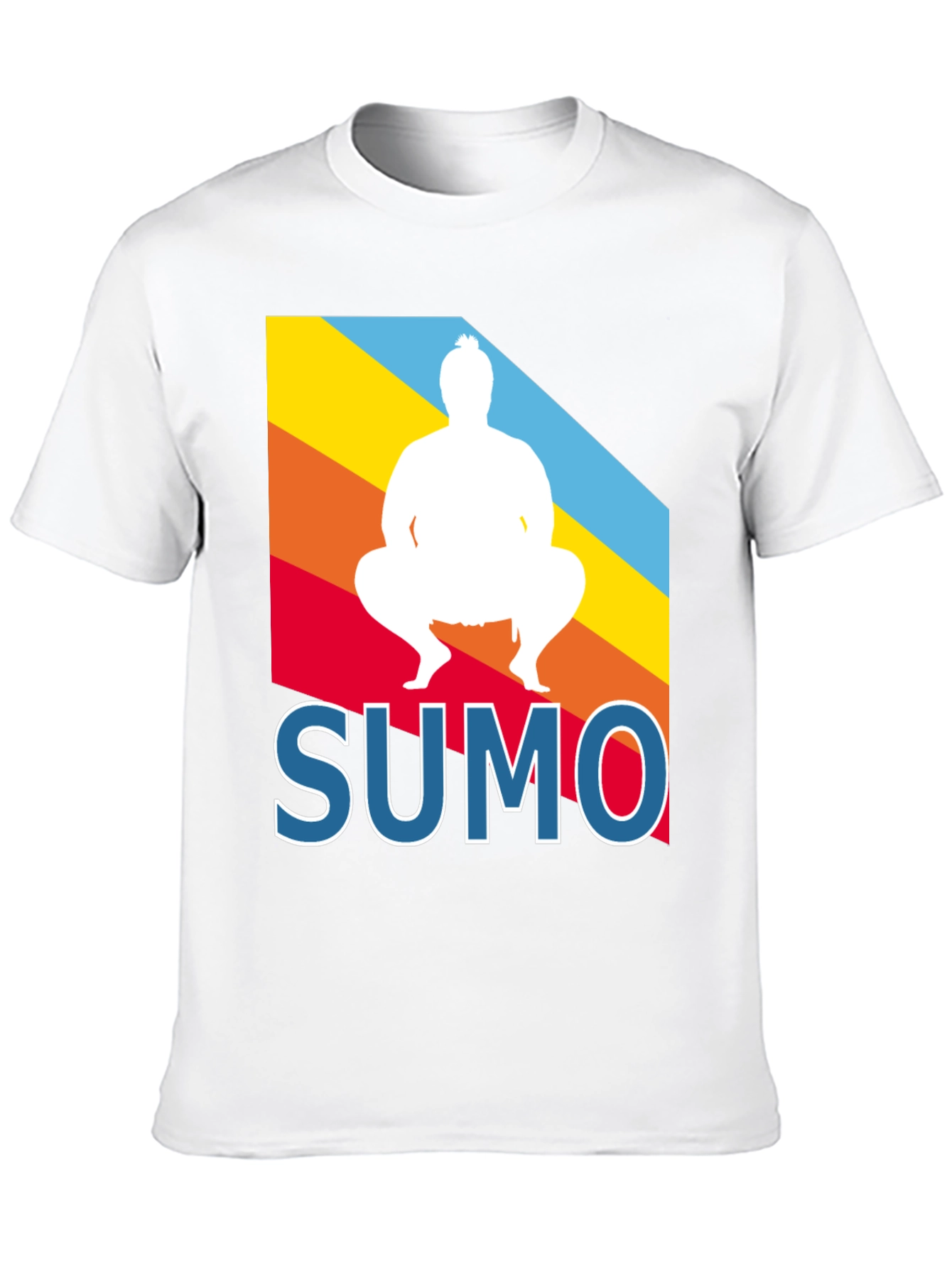 Sumo Wrestler Graphic Tee - Retro Style Mens T-Shirt
