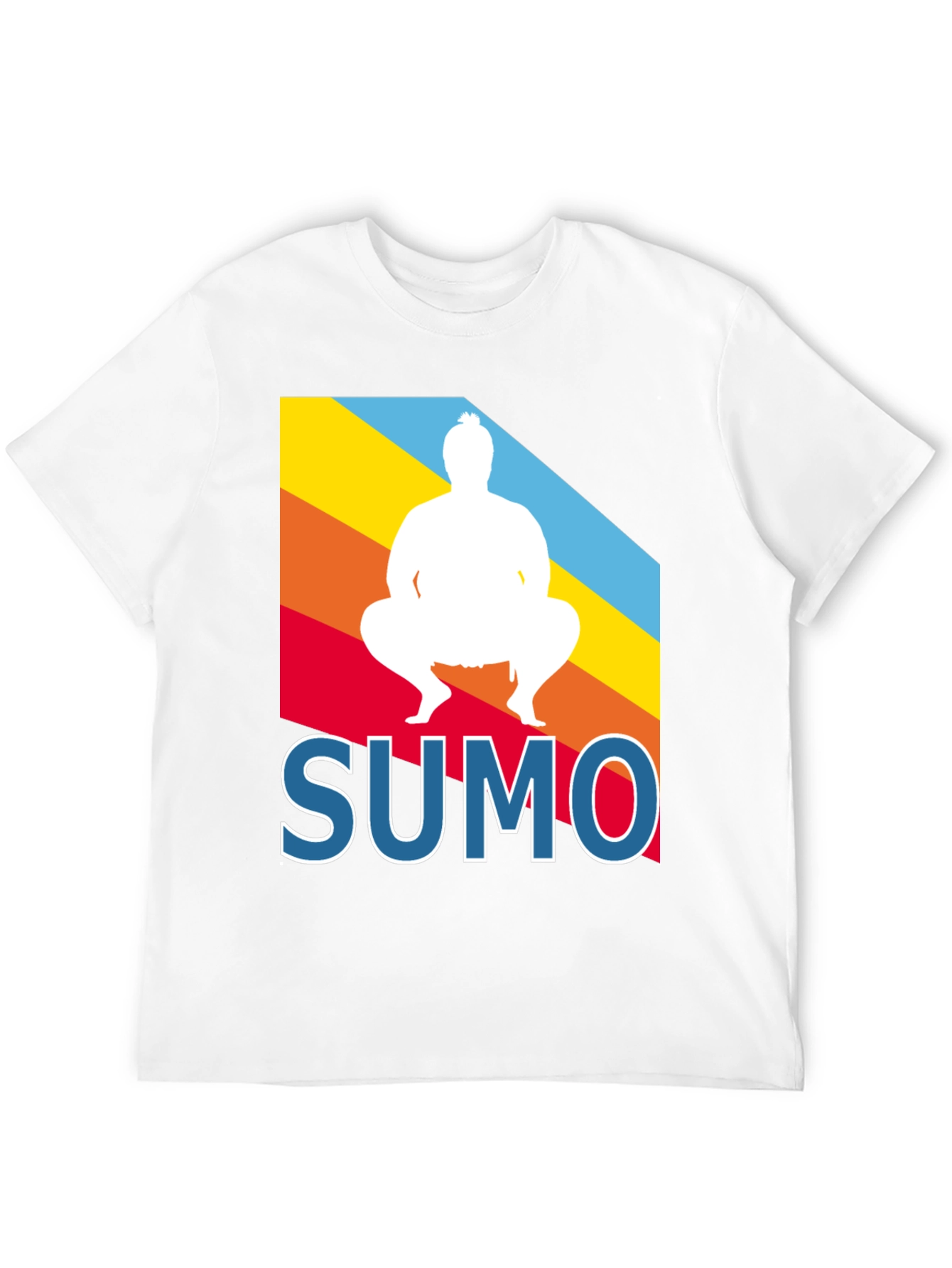 Sumo Wrestler Graphic Tee - Retro Style Mens T-Shirt