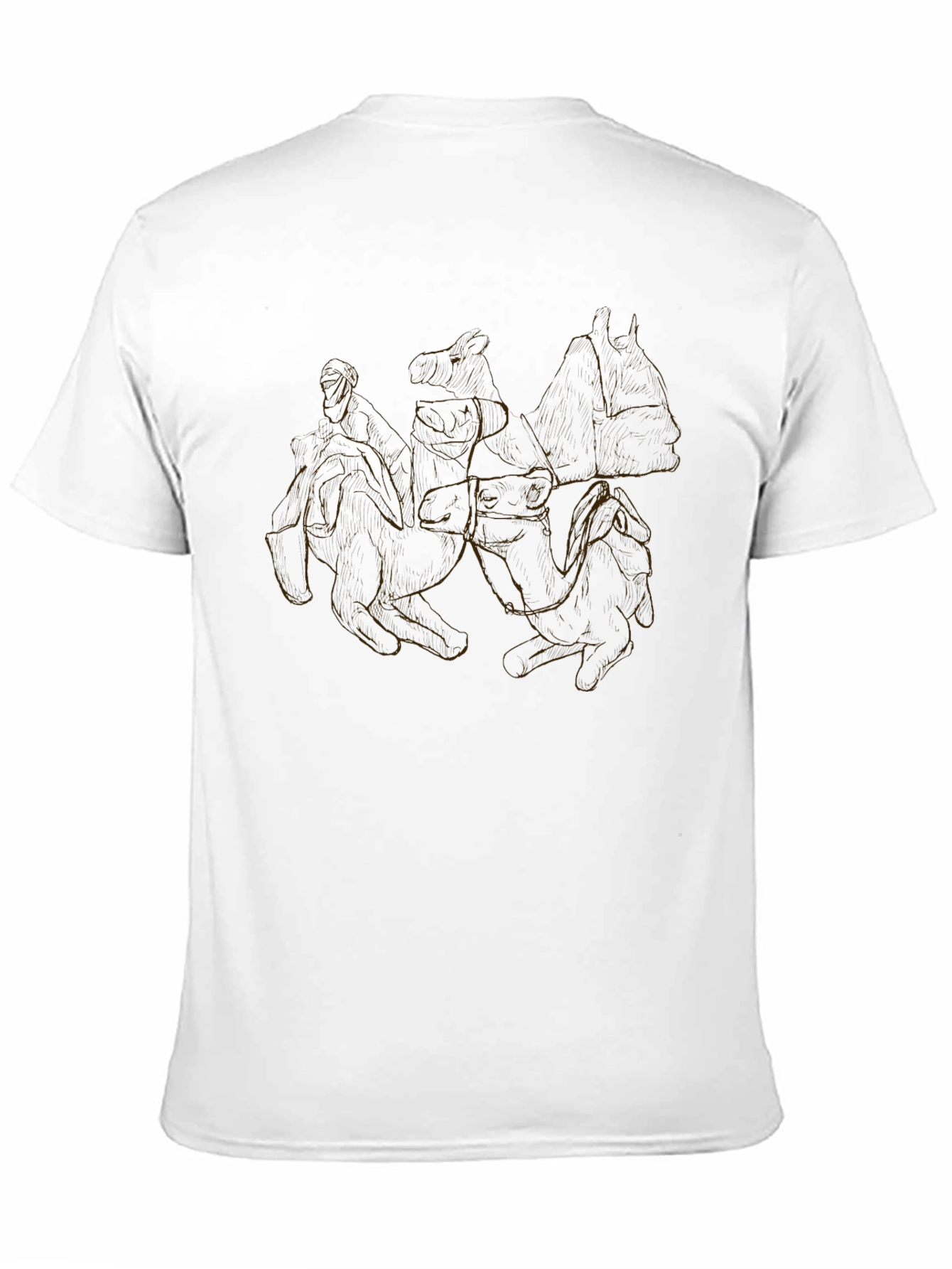 Abstract Graphic Tee - Black Crew Neck Shirt