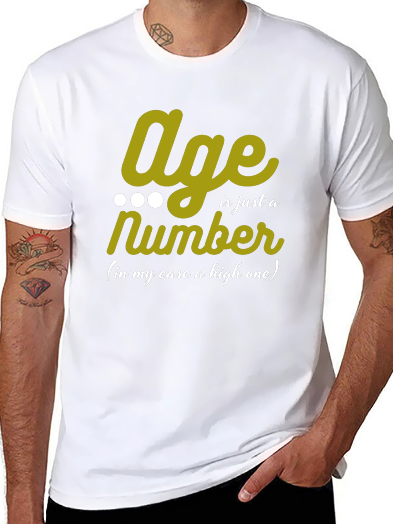 Age is Just a Number Mens Black T-Shirt