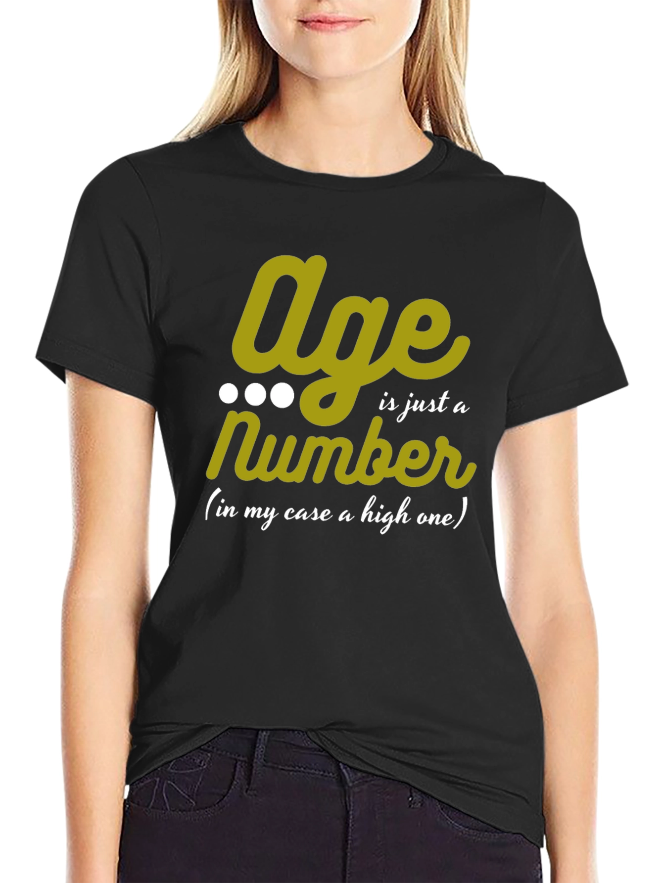 Age is Just a Number Mens Black T-Shirt