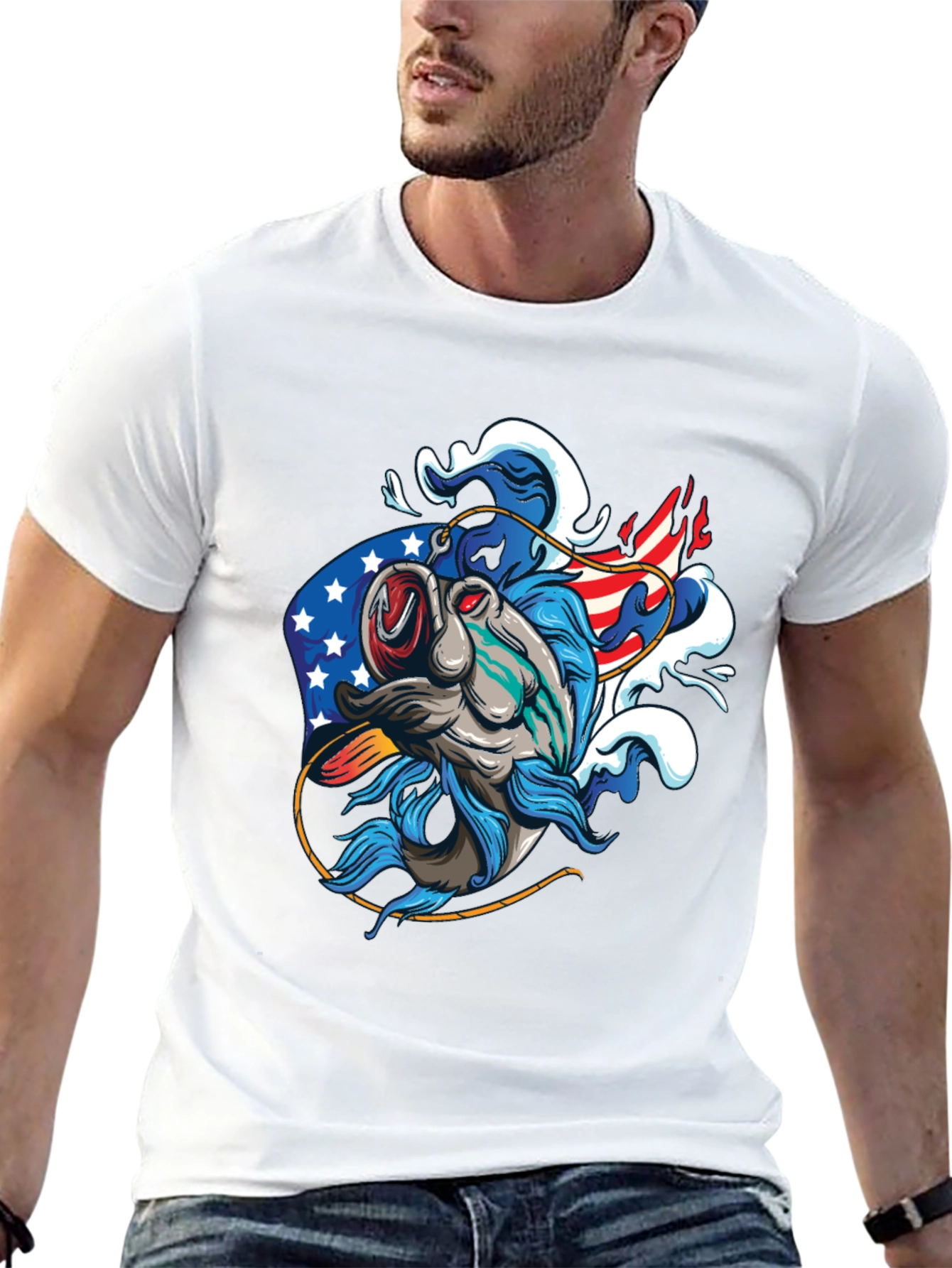 American Fish Graphic Tee
