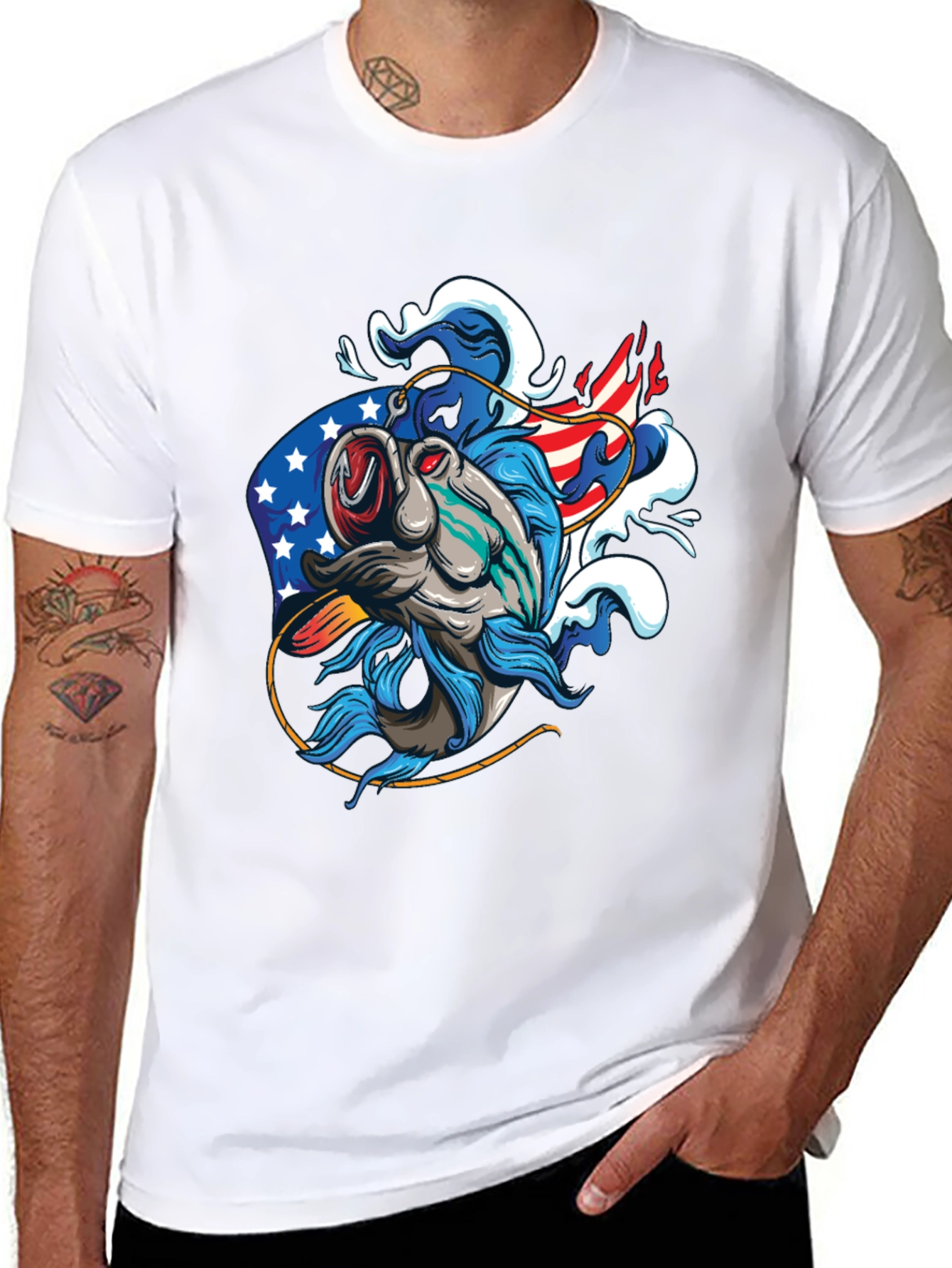 American Fish Graphic Tee