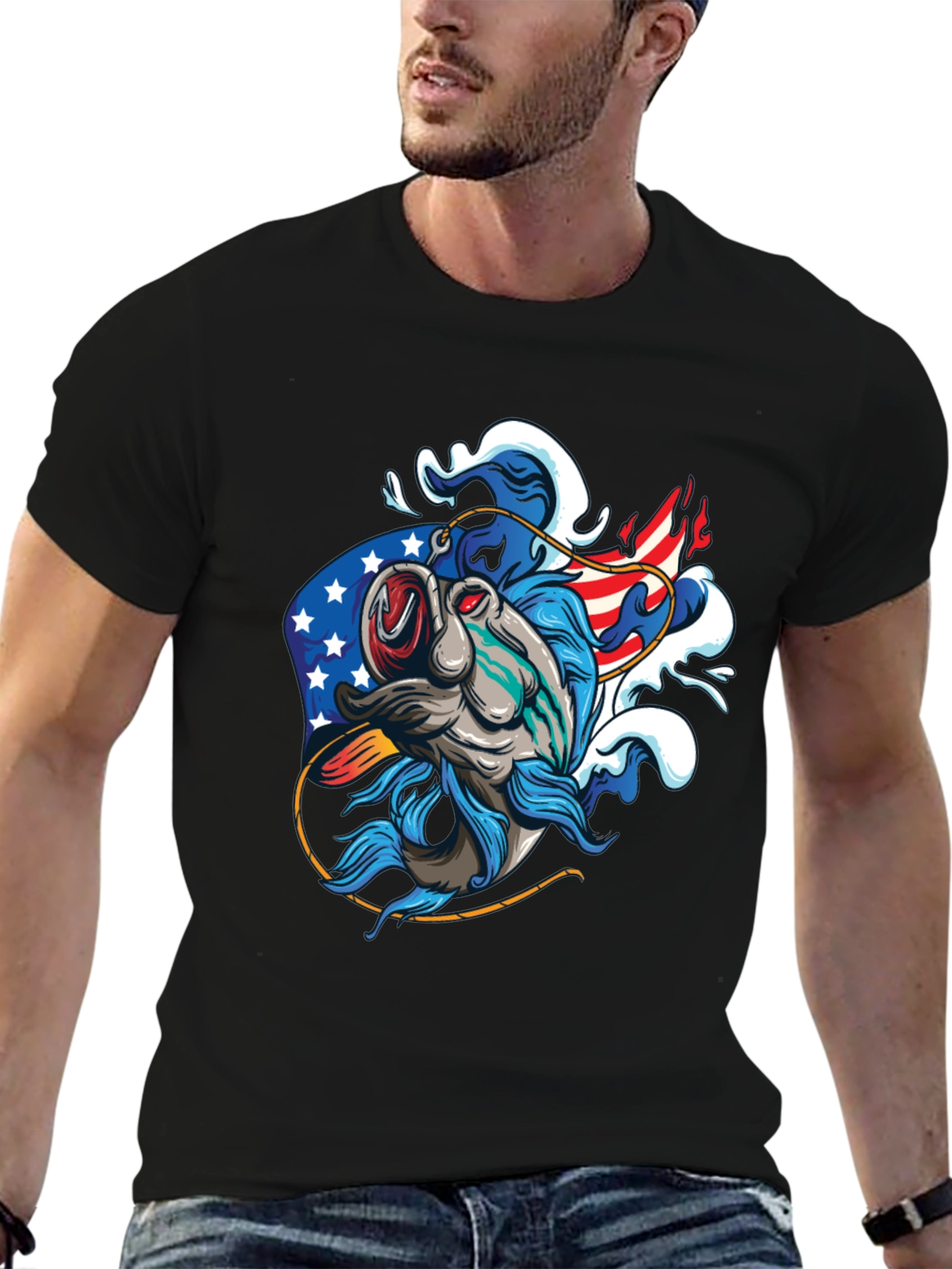 American Fish Graphic Tee