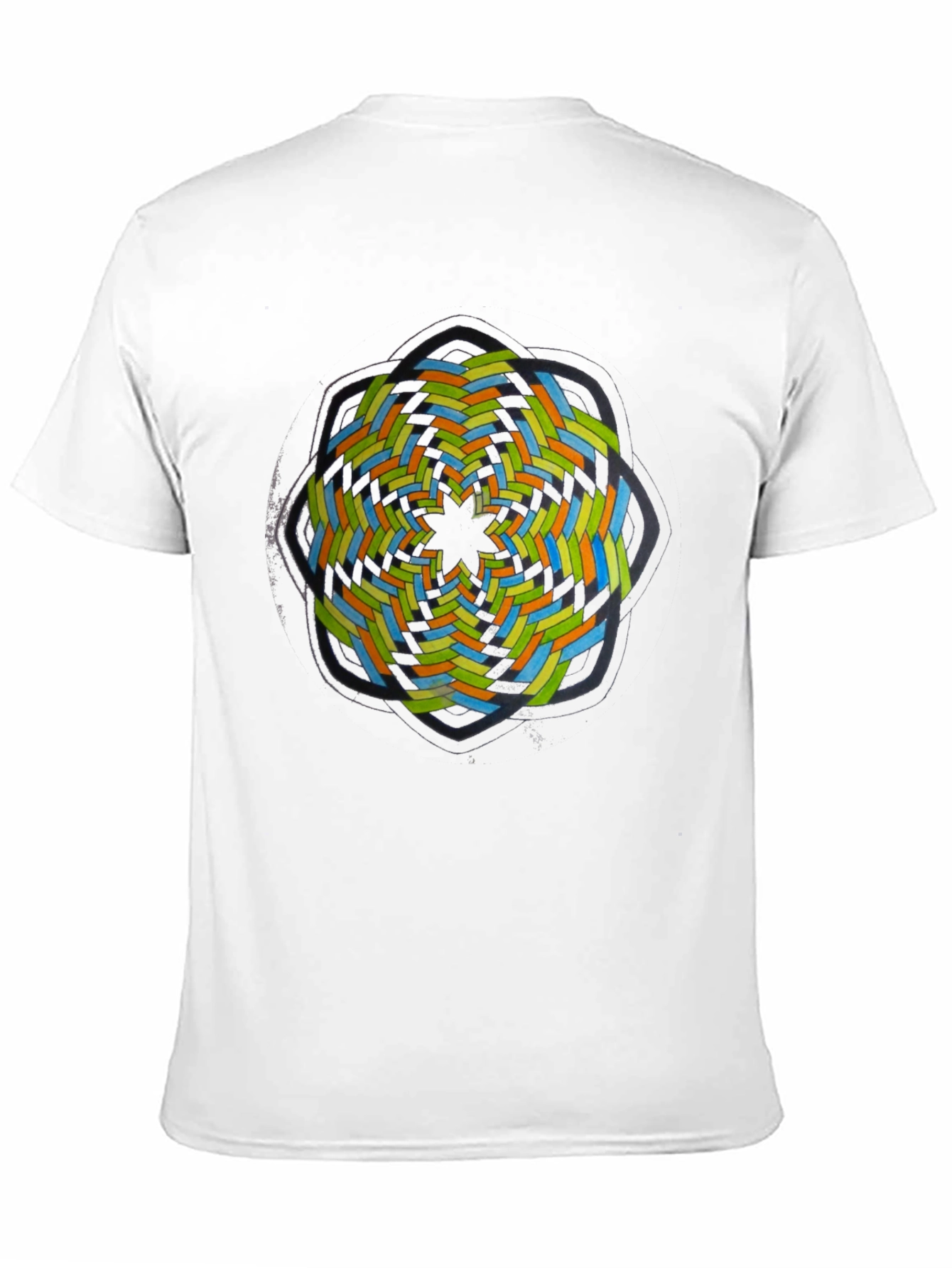 Abstract Geometric Graphic Tee - Black