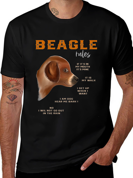 Beagle Rules Graphic T-Shirt - Dog Lover Tee