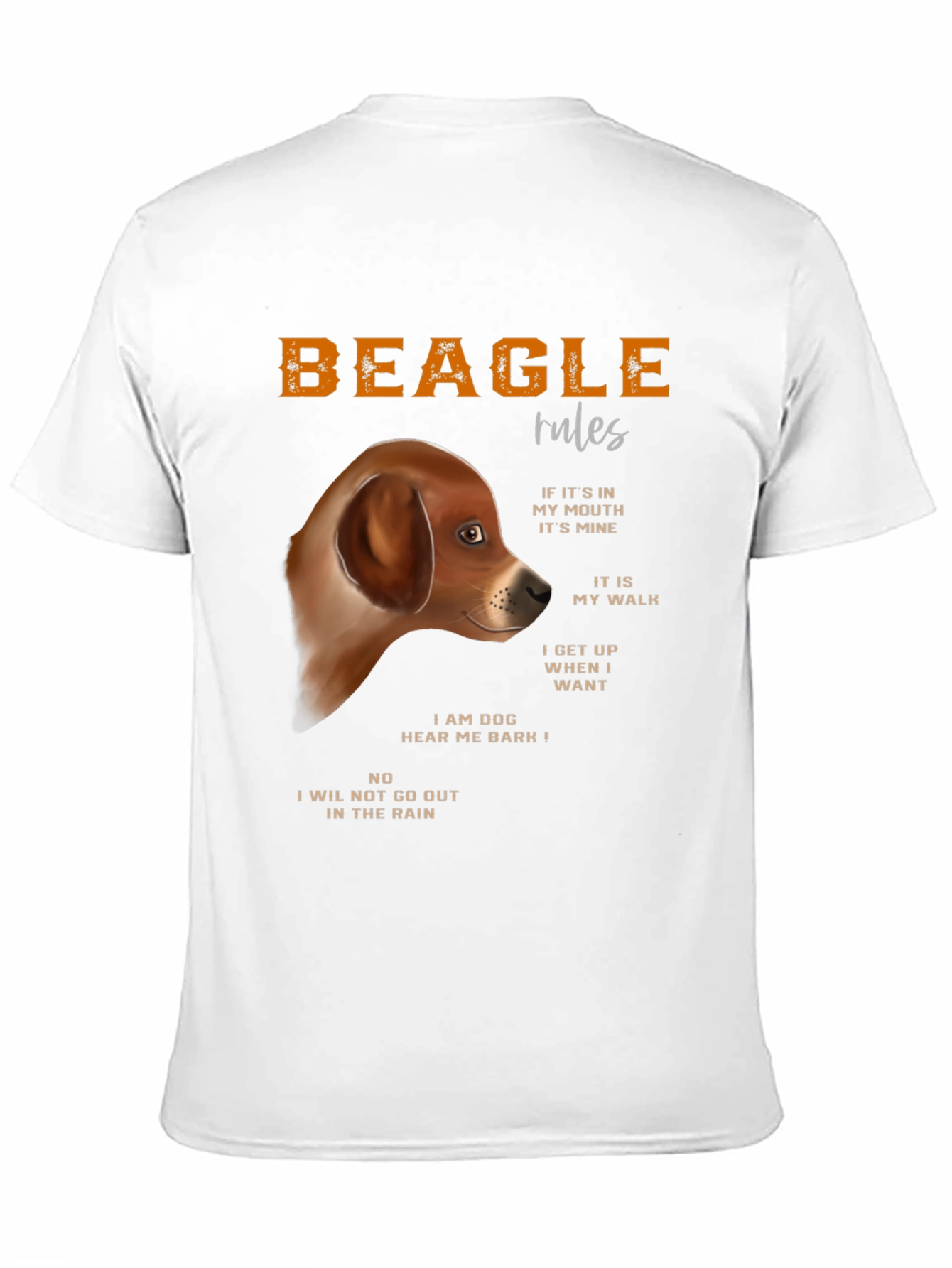 Beagle Rules Graphic T-Shirt - Dog Lover Tee