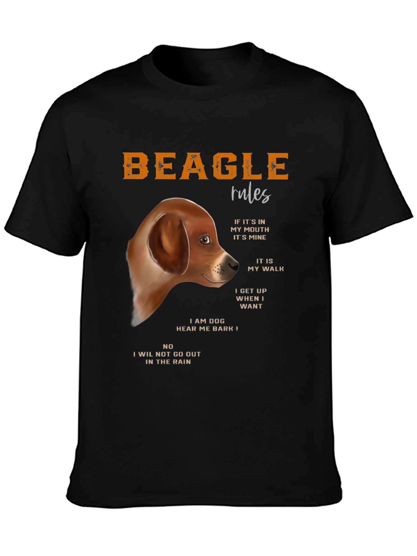 Beagle Rules Graphic T-Shirt - Dog Lover Tee