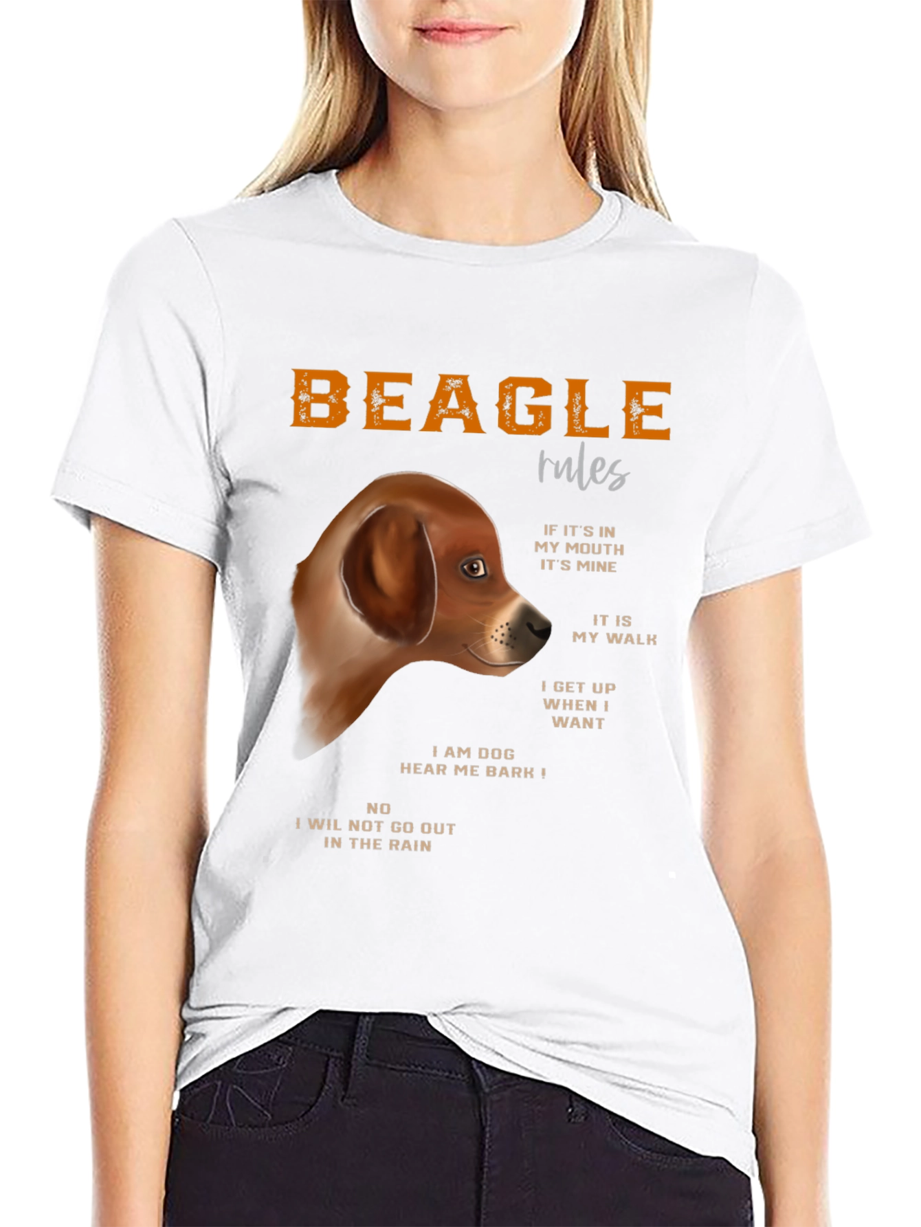 Beagle Rules Graphic T-Shirt - Dog Lover Tee