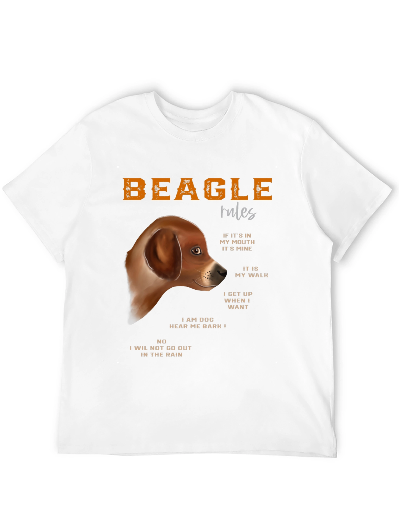 Beagle Rules Graphic T-Shirt - Dog Lover Tee