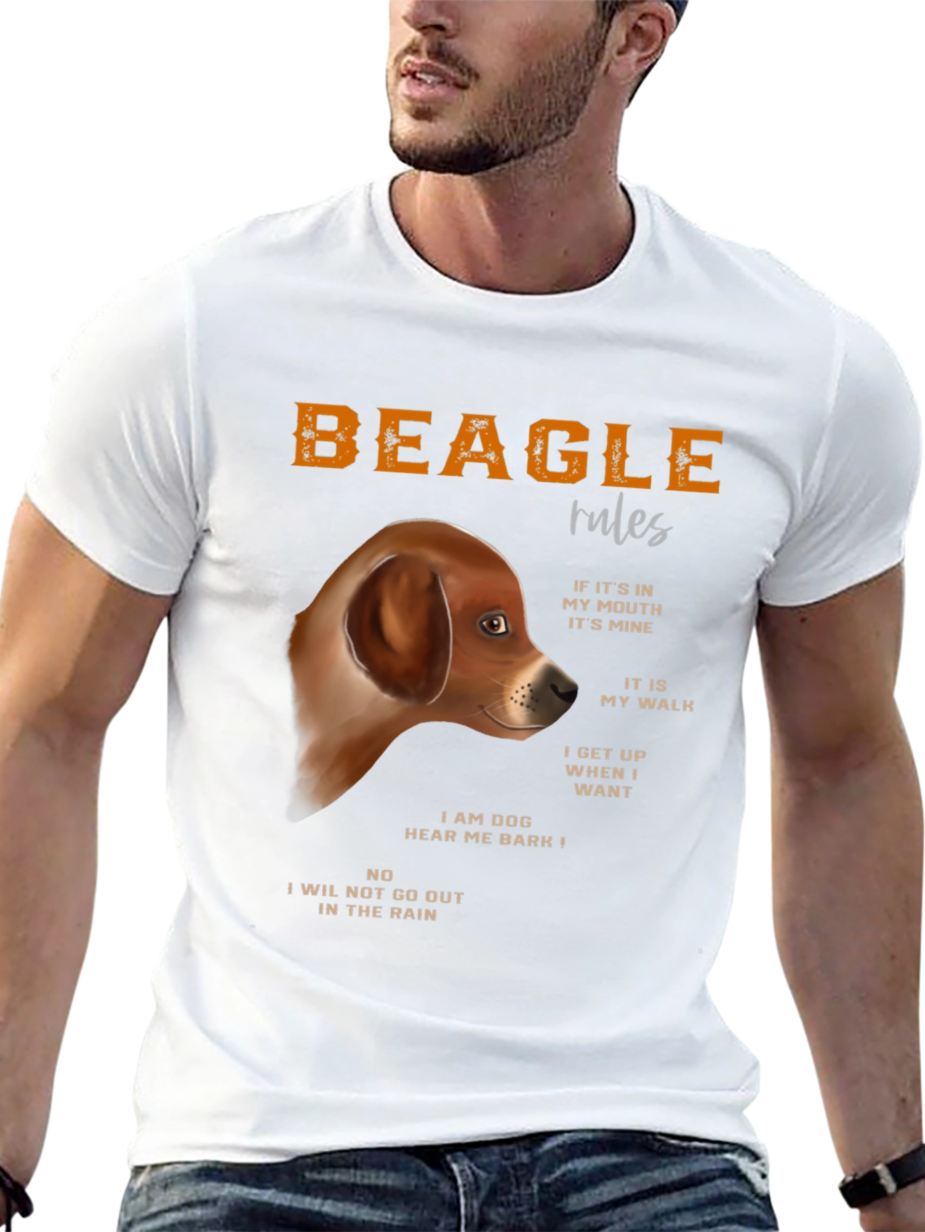 Beagle Rules Graphic T-Shirt - Dog Lover Tee