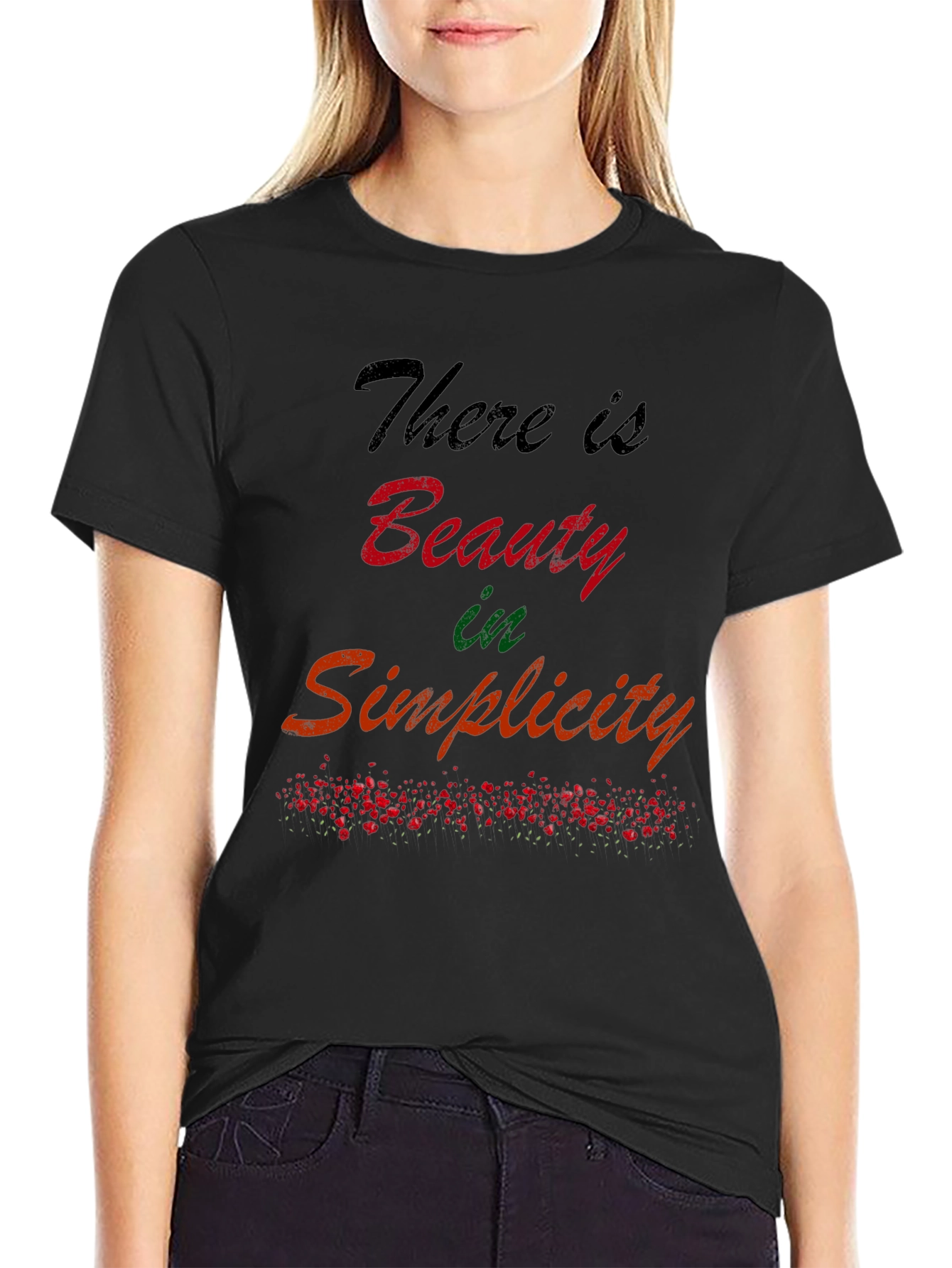 Beauty in Simplicity Graphic Tee - Black