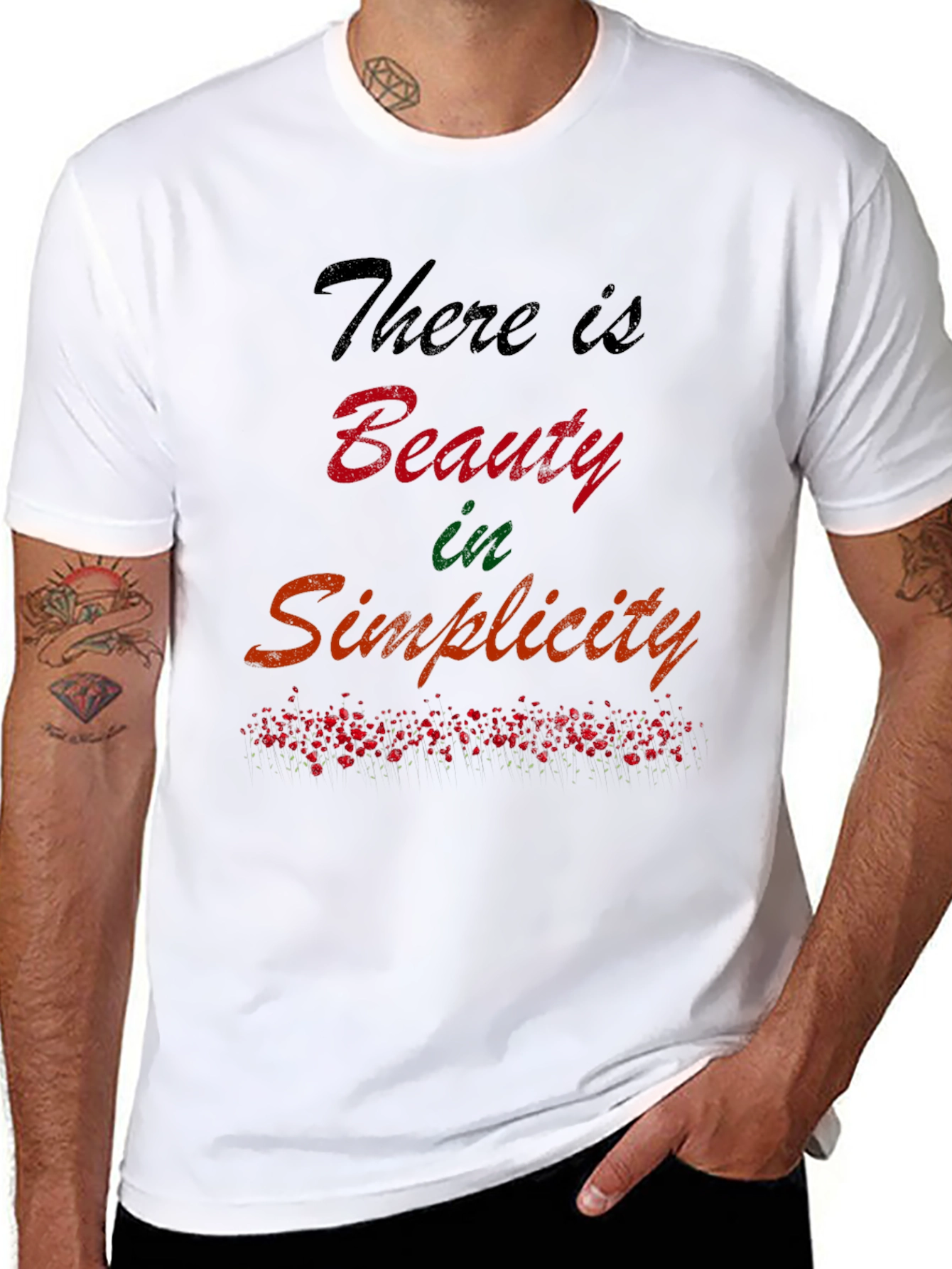Beauty in Simplicity Graphic Tee - Black