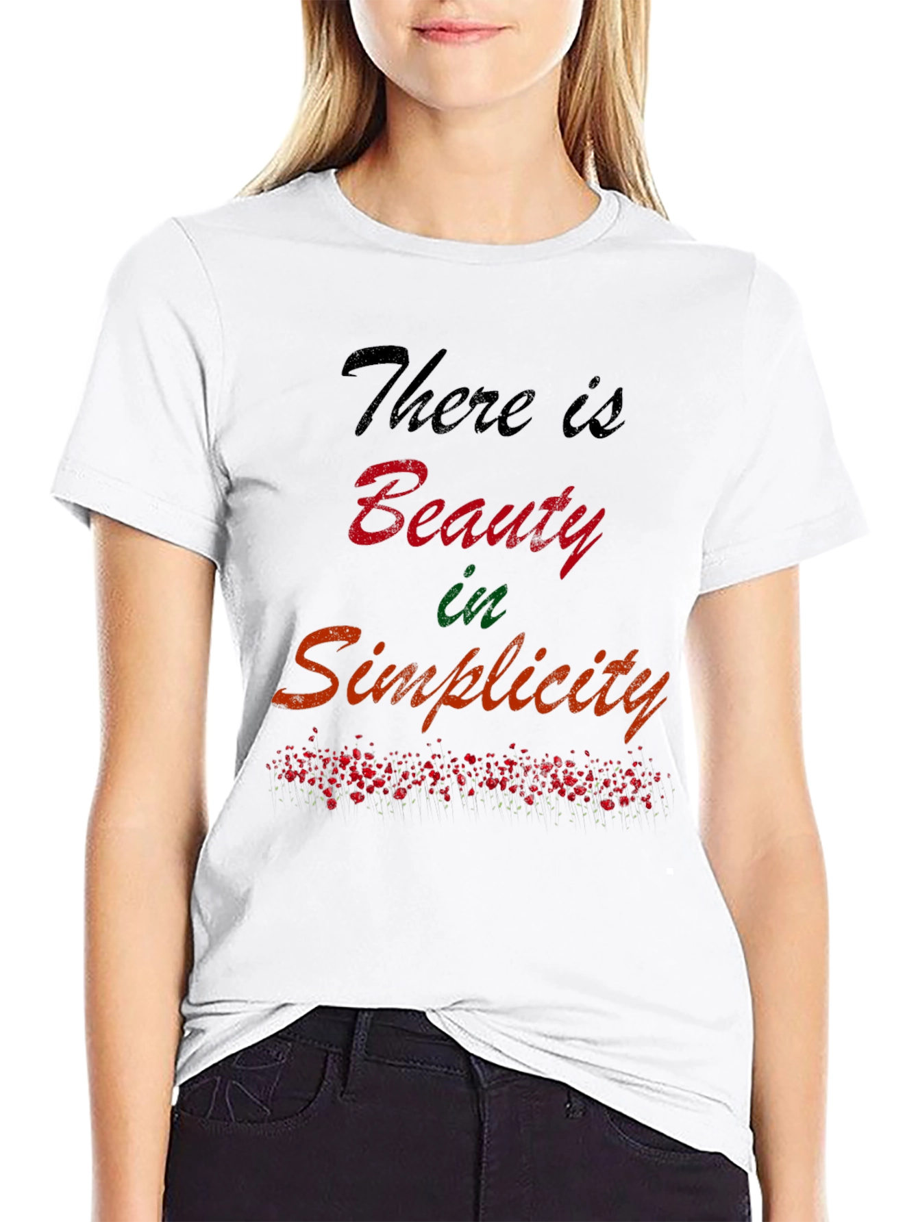 Beauty in Simplicity Graphic Tee - Black