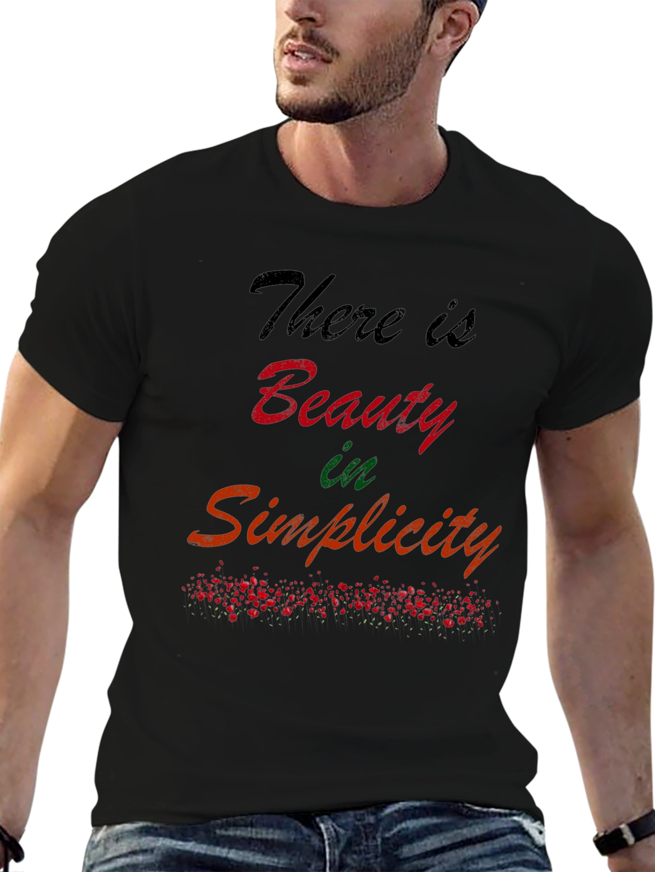 Beauty in Simplicity Graphic Tee - Black
