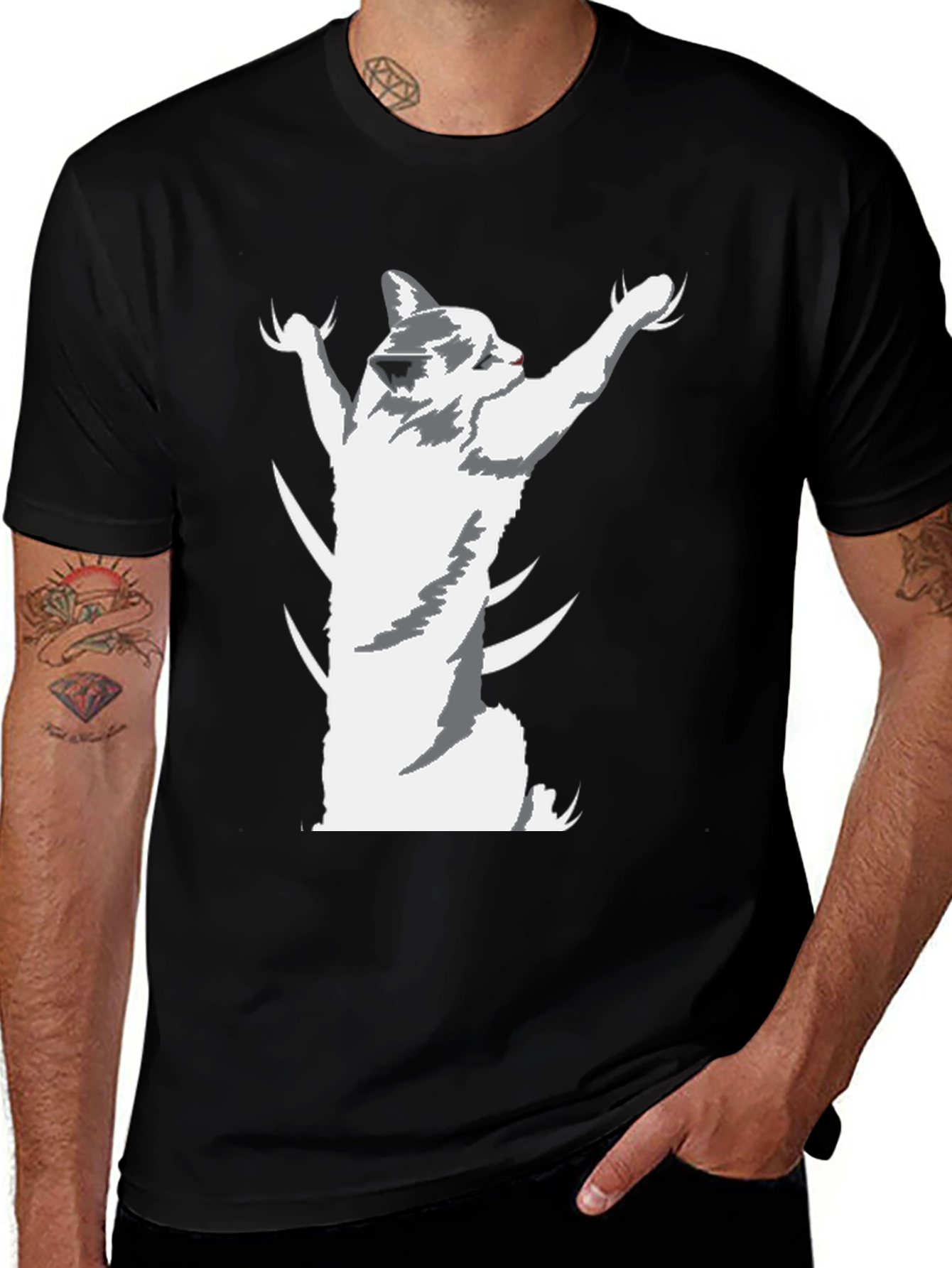 Cat Scratch Fever T-Shirt - Black Graphic Tee