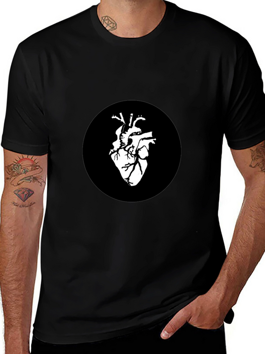 Anatomical Heart Graphic Black T-Shirt