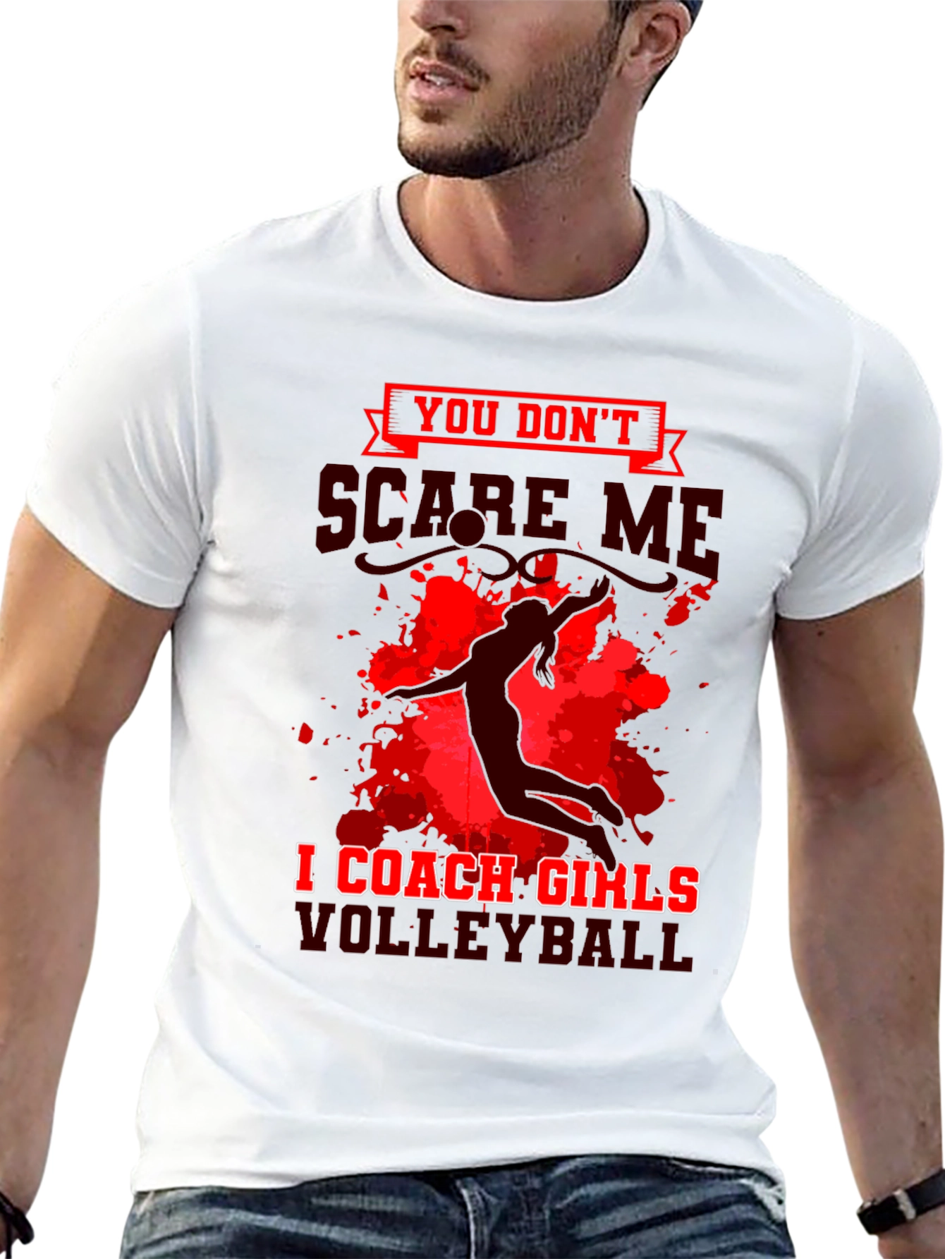 Volleyball Coach T-Shirt - Dont Scare Me!
