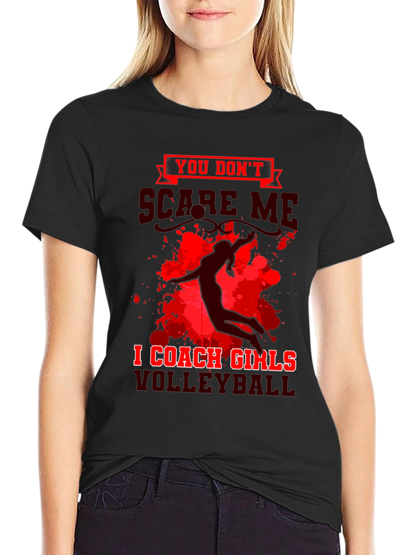 Volleyball Coach T-Shirt - Dont Scare Me!