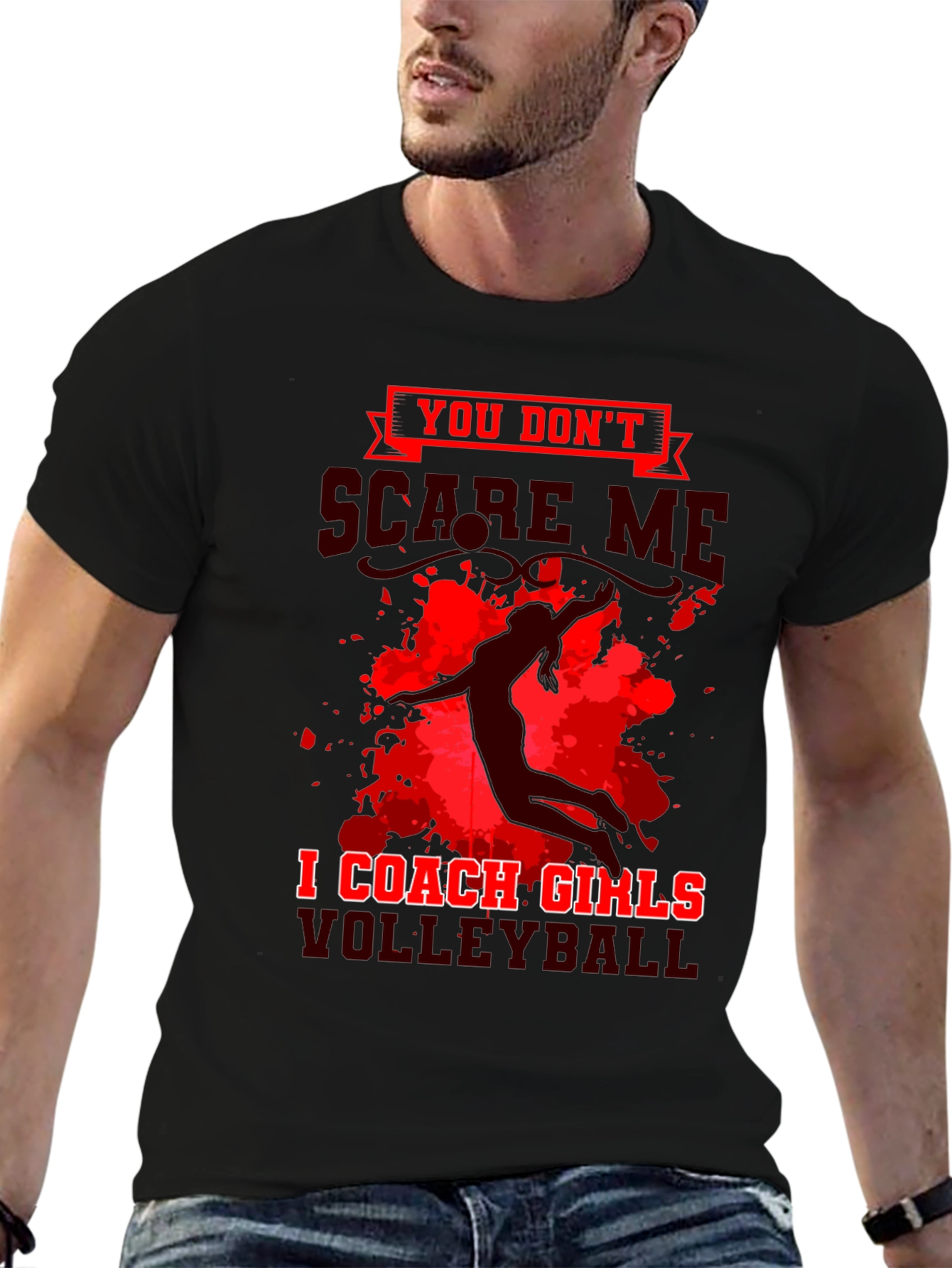Volleyball Coach T-Shirt - Dont Scare Me!