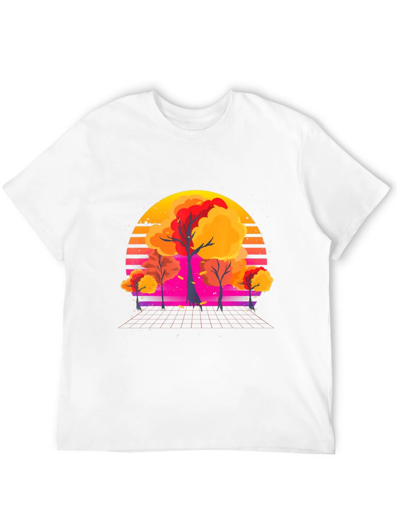 Retro Sunset Trees Graphic Tee