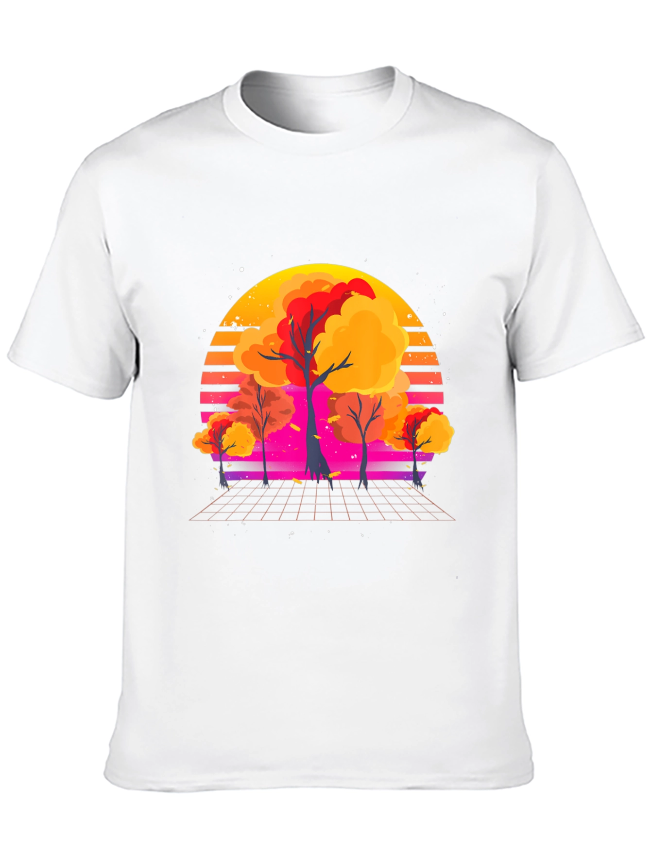 Retro Sunset Trees Graphic Tee