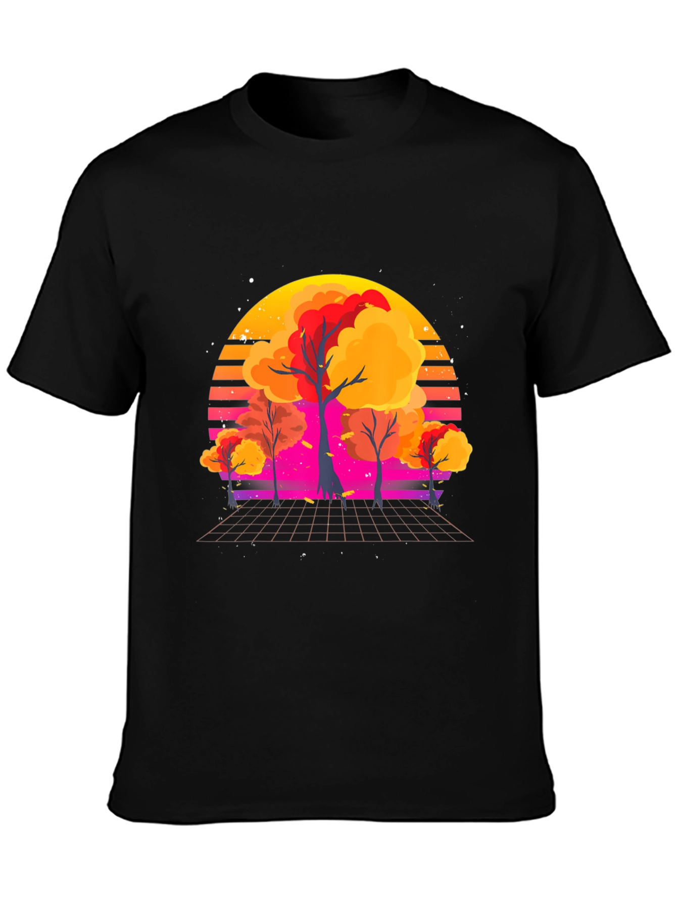 Retro Sunset Trees Graphic Tee