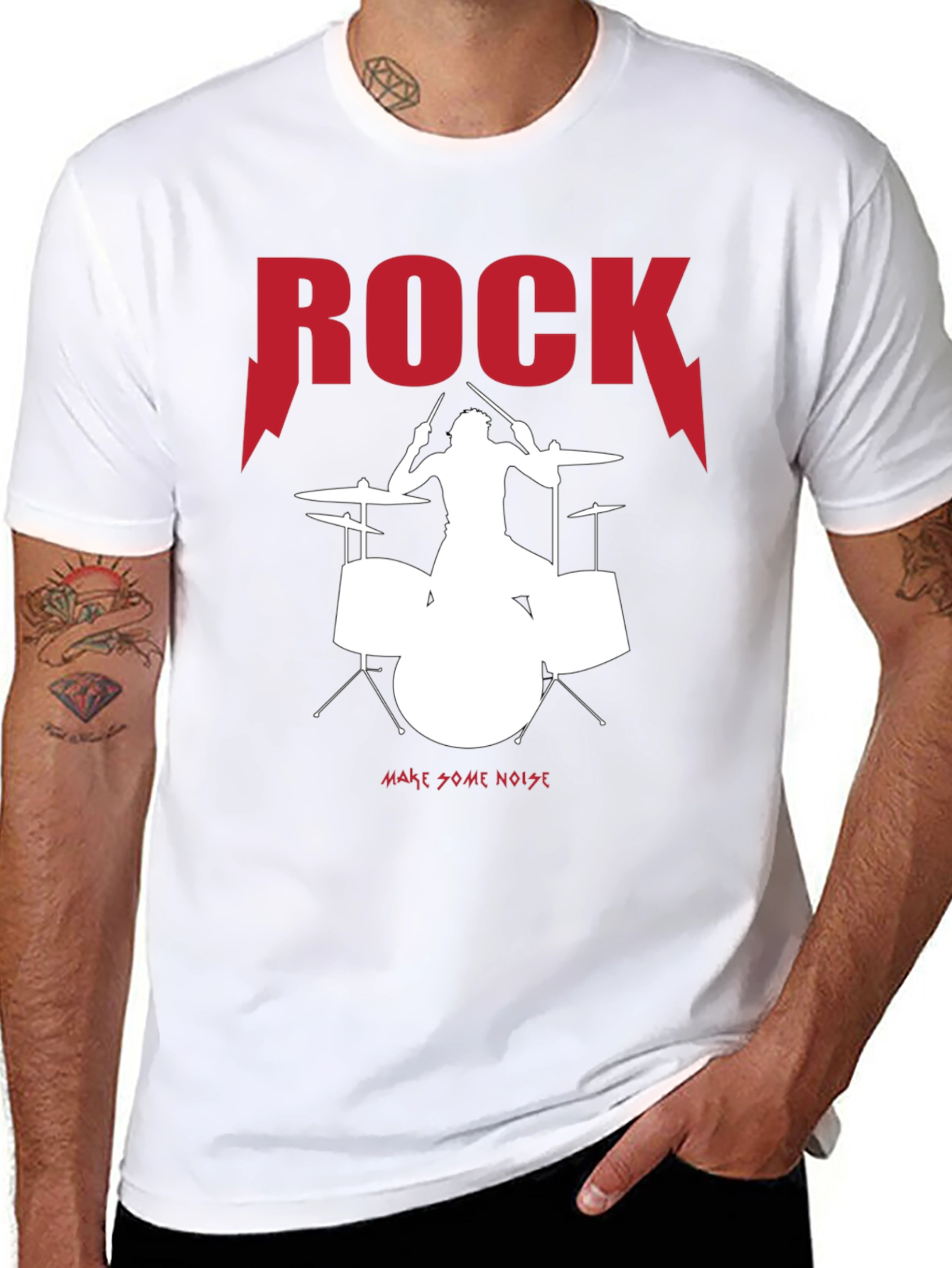 Rock Drummer Graphic Tee - Make Some Noise!