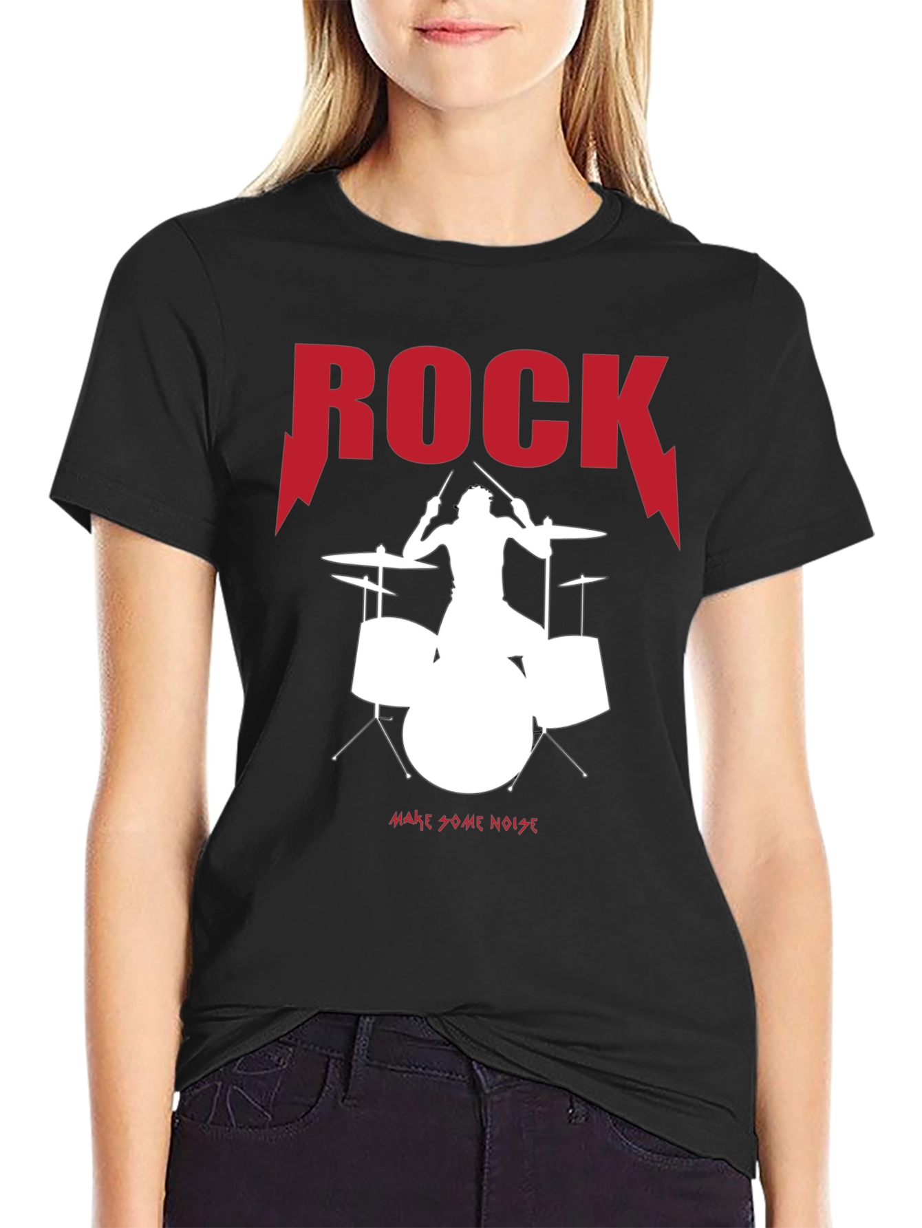 Rock Drummer Graphic Tee - Make Some Noise!
