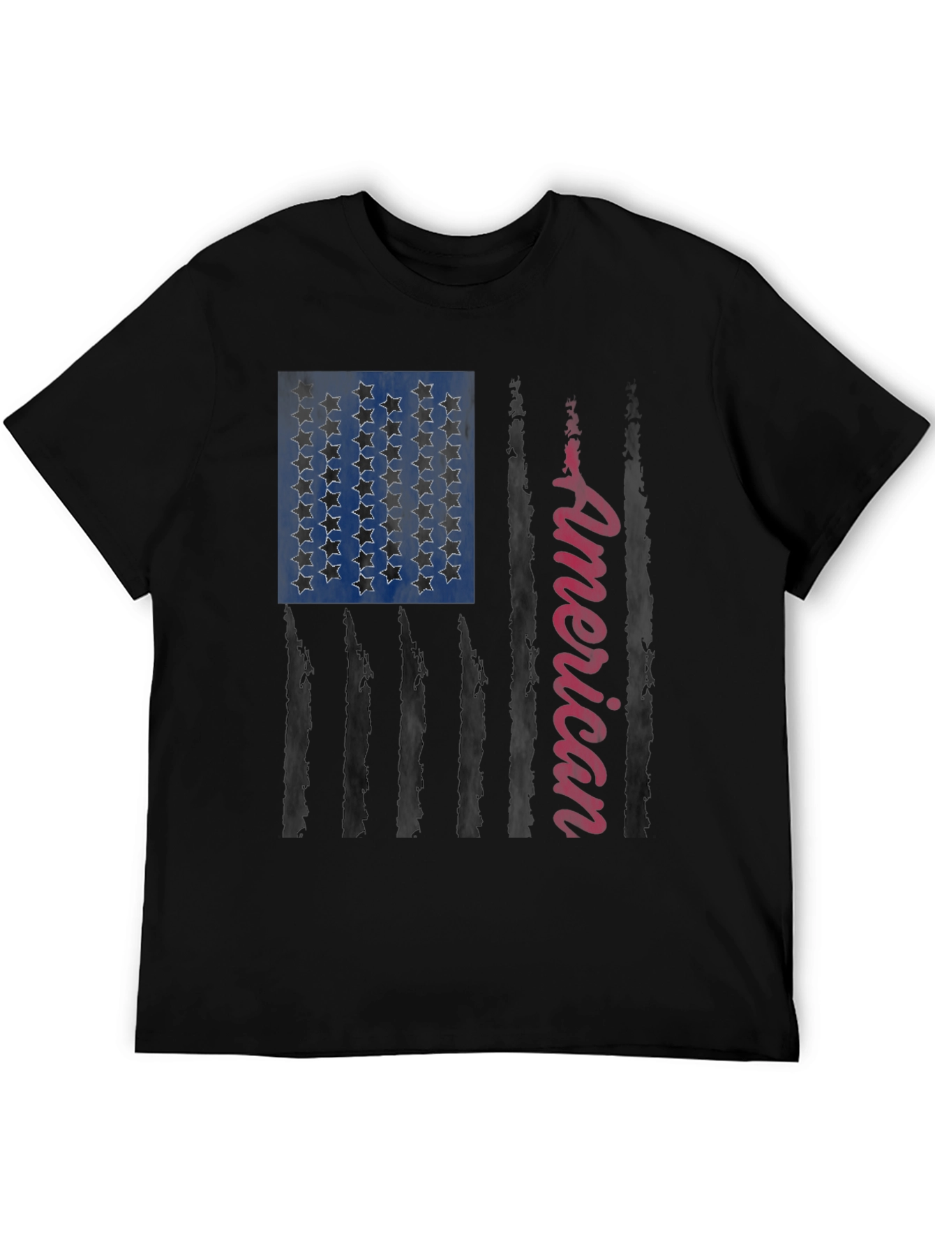 American Flag Graphic Print Tee