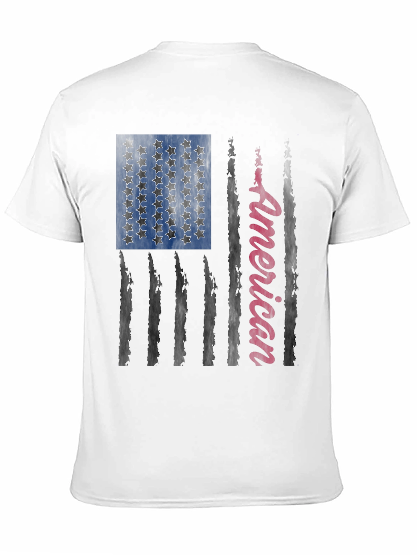 American Flag Graphic Print Tee