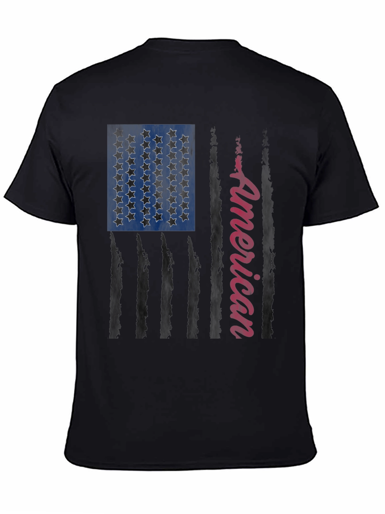 American Flag Graphic Print Tee