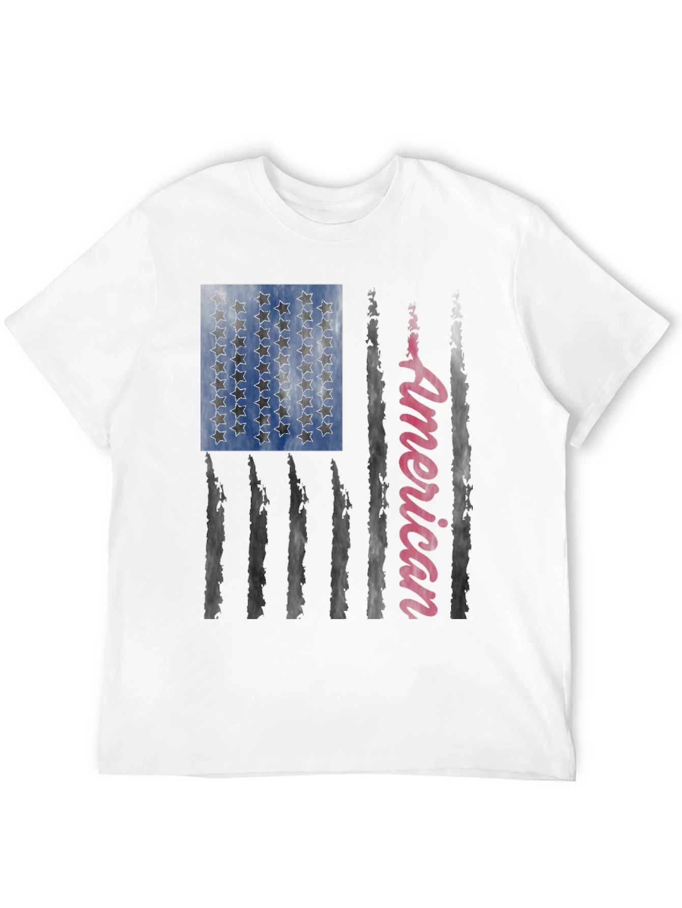 American Flag Graphic Print Tee