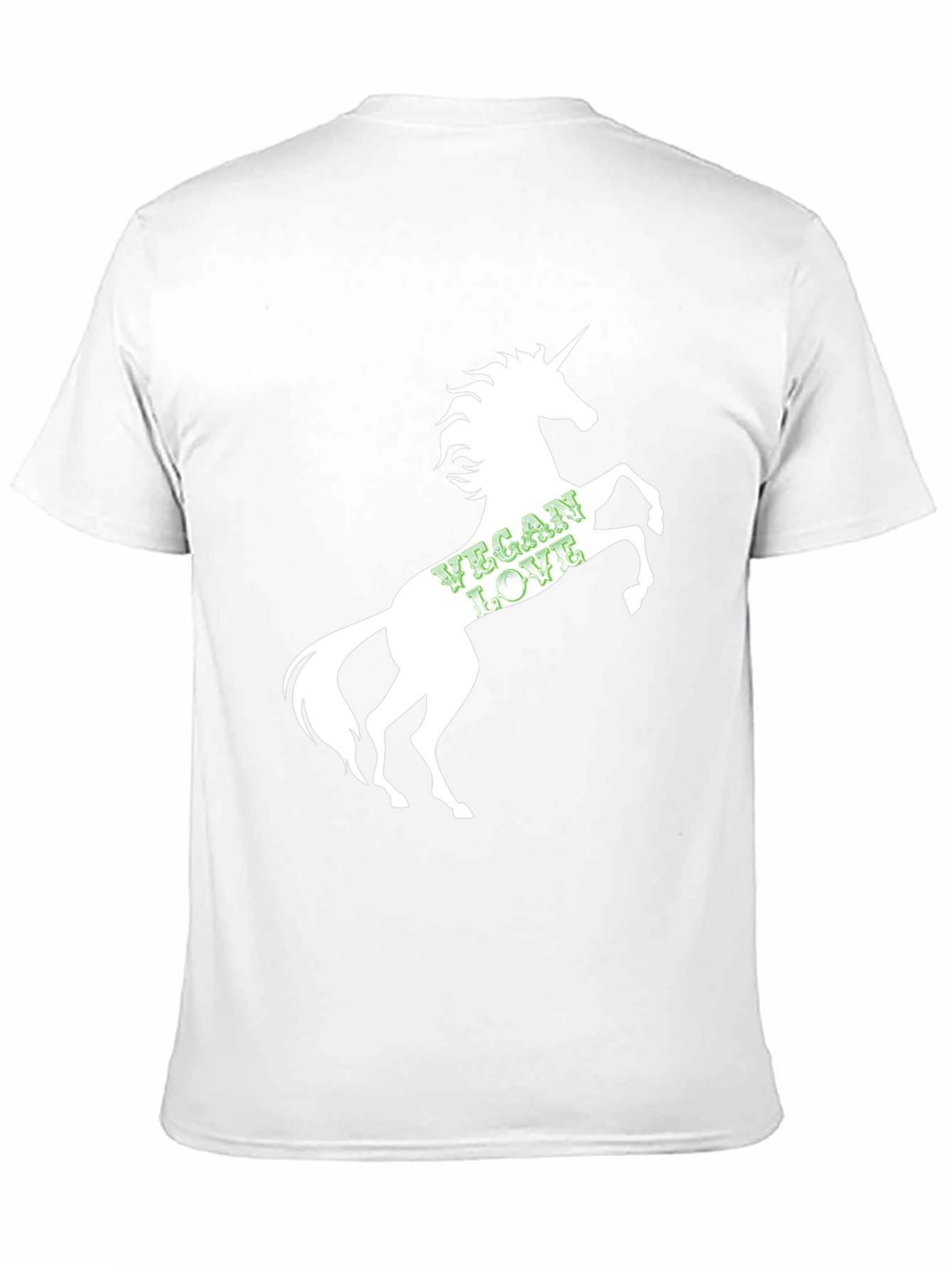 Vegan Love Unicorn Black T-Shirt