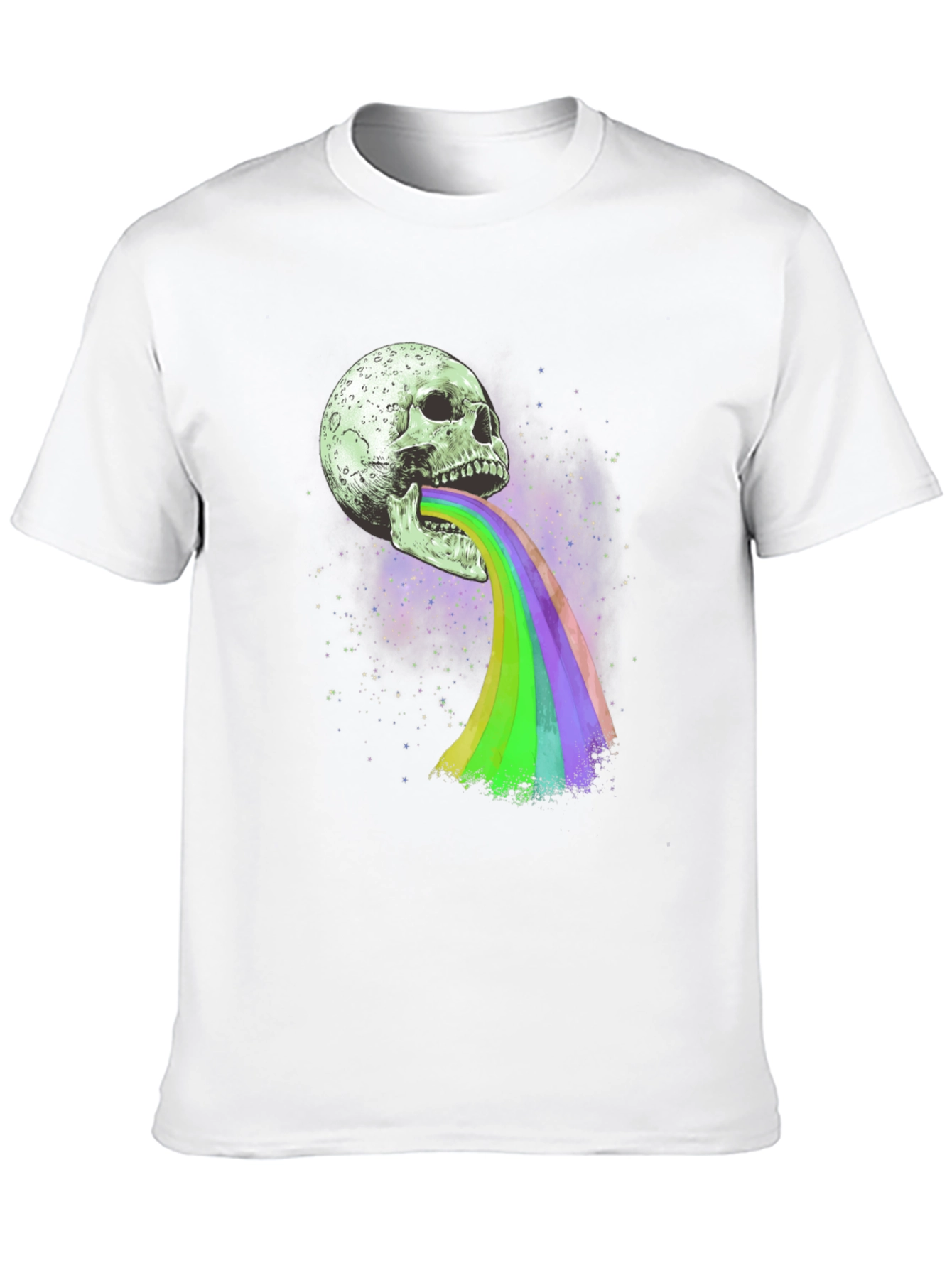 Skull Rainbow Graphic Tee - Unique Design