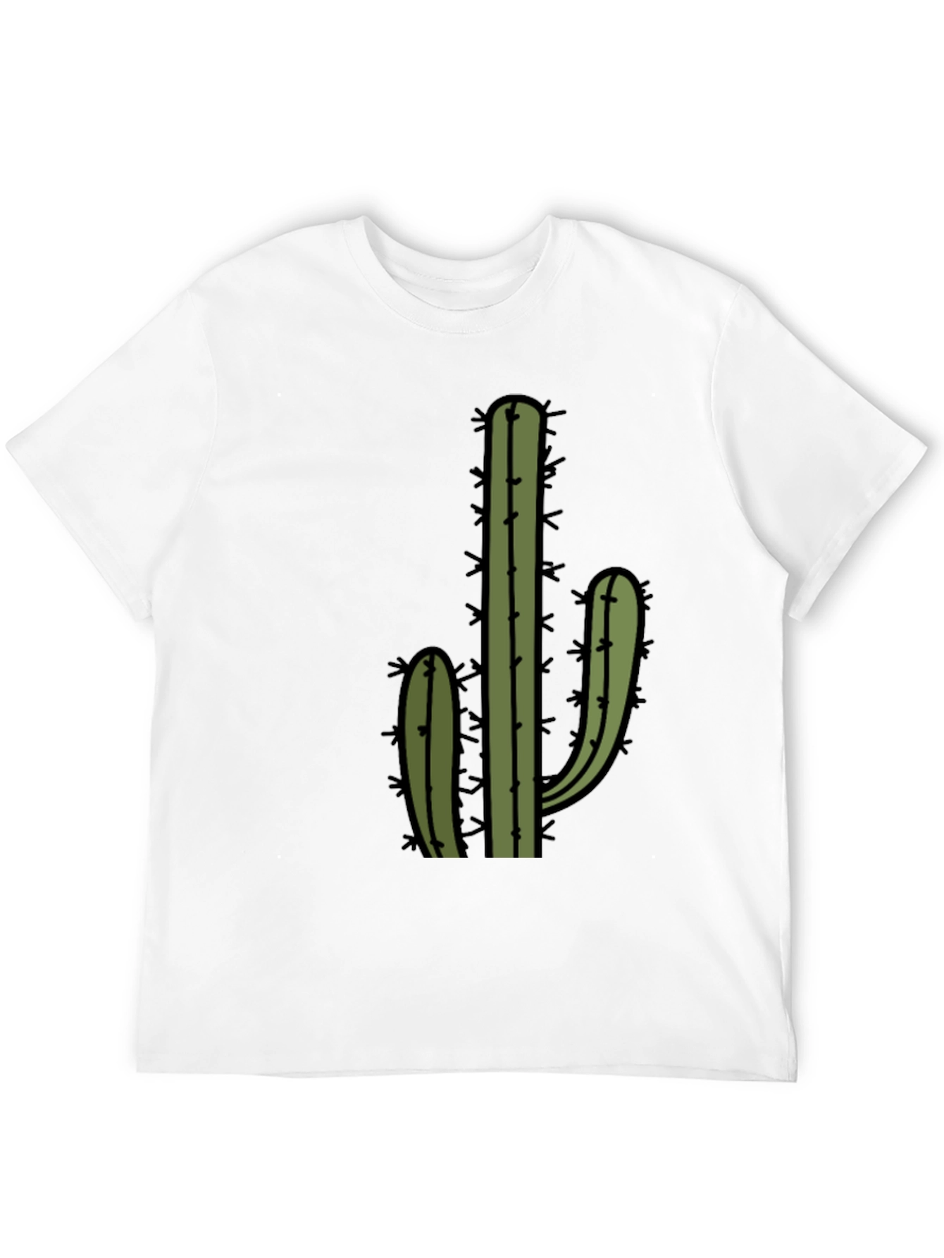Cactus Graphic Tee - Black Cotton Blend Casual Wear